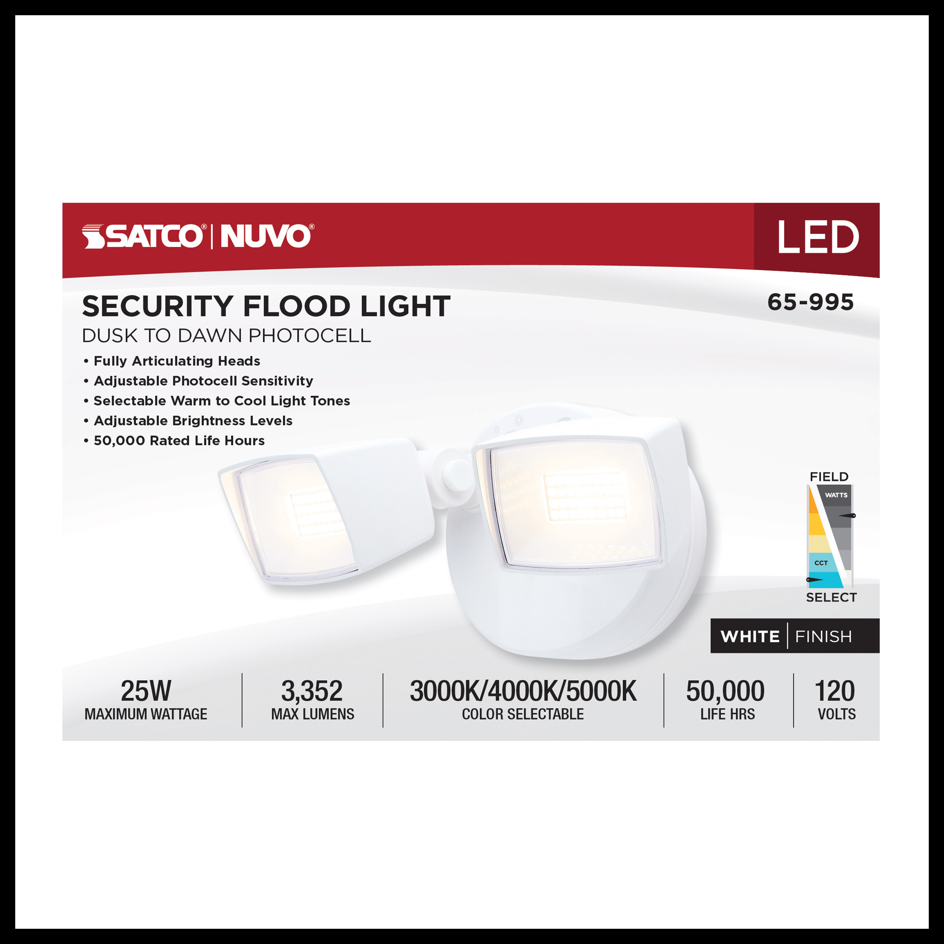 LED 2 HEAD SECURITY FLOOD - 65-995