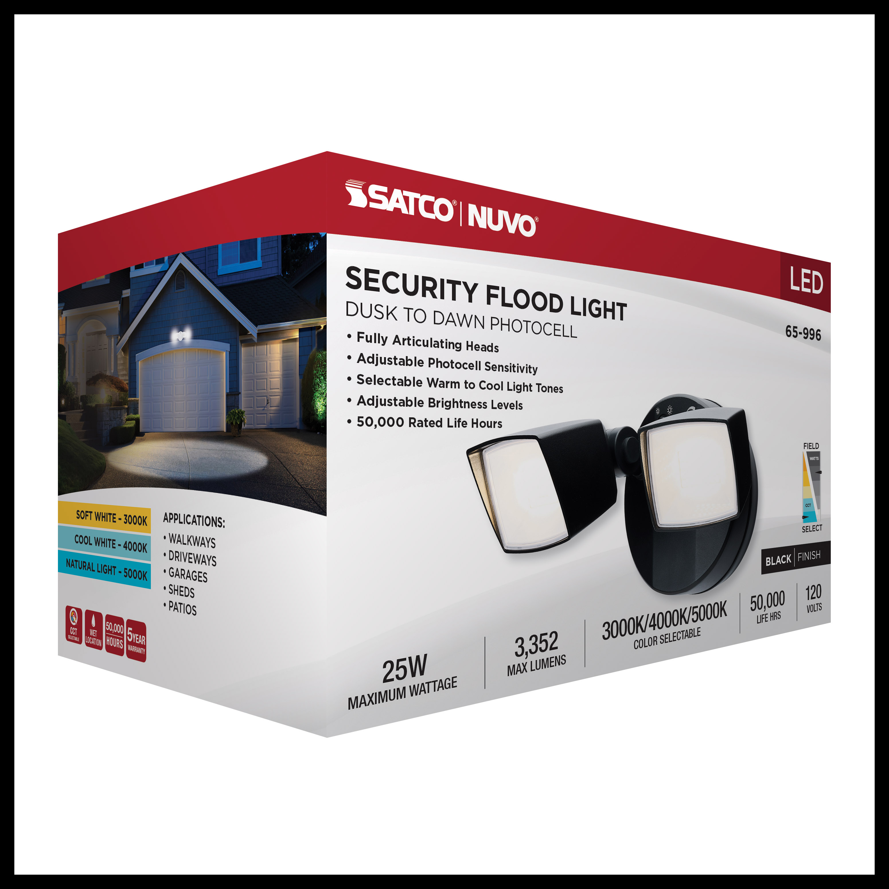 LED 2 HEAD SECURITY FLOOD - 65-996