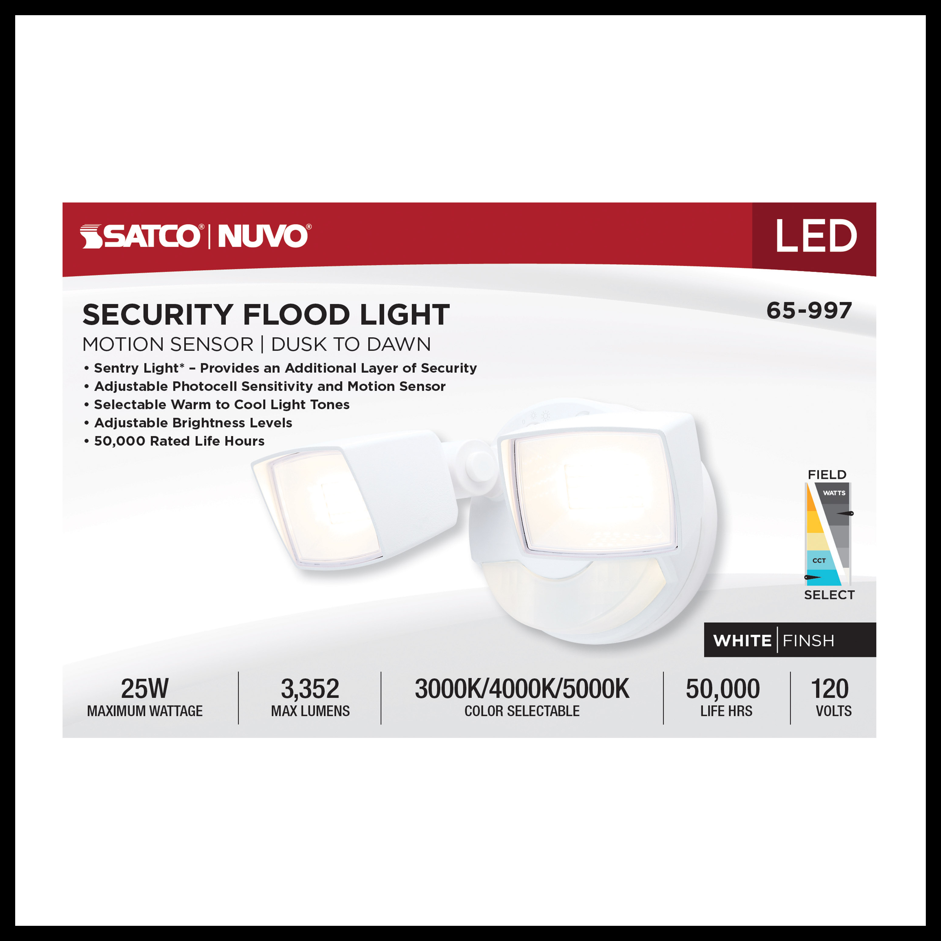 LED 2 HEAD SECURITY FLOOD - 65-997