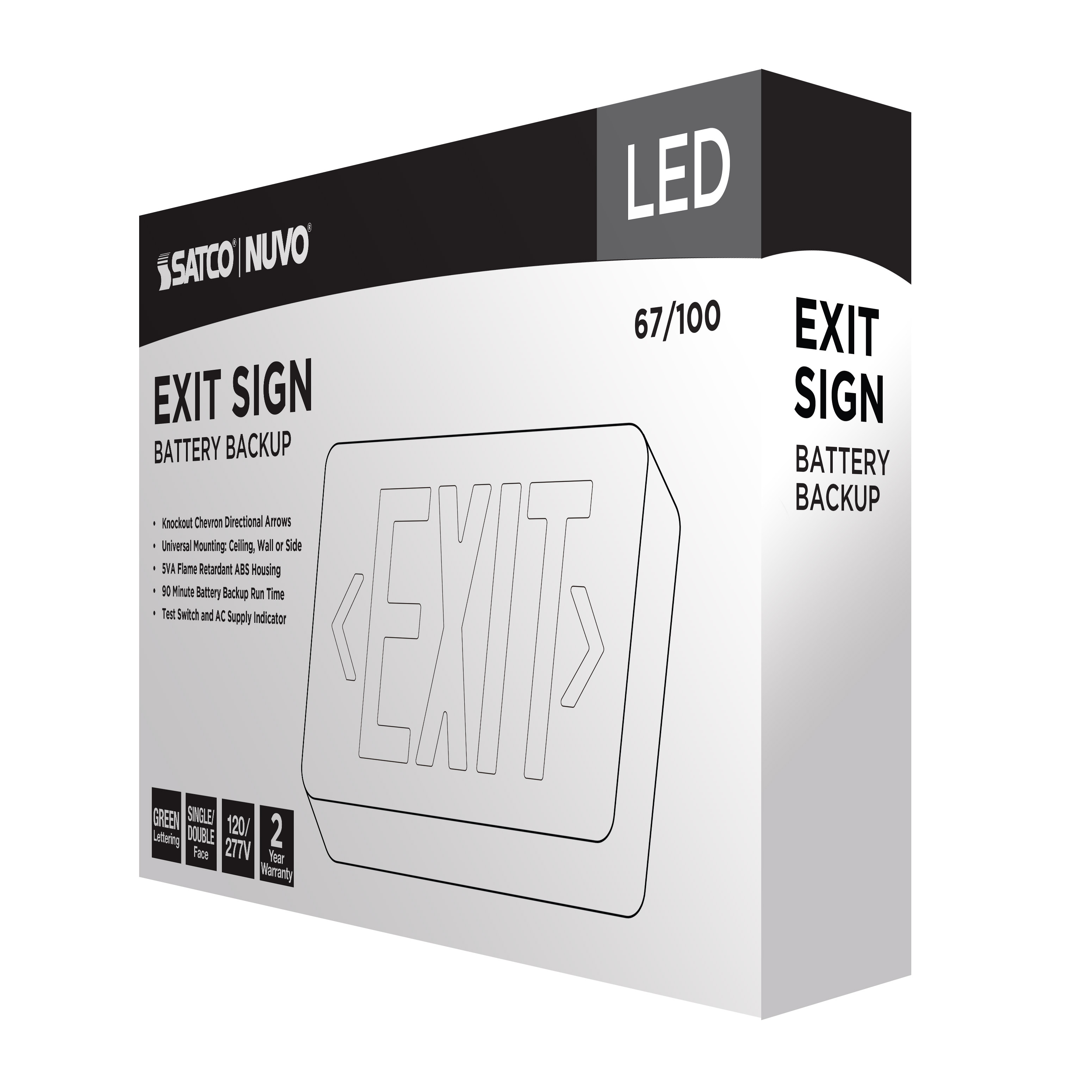 EXIT SIGN - GREEN - 67-100