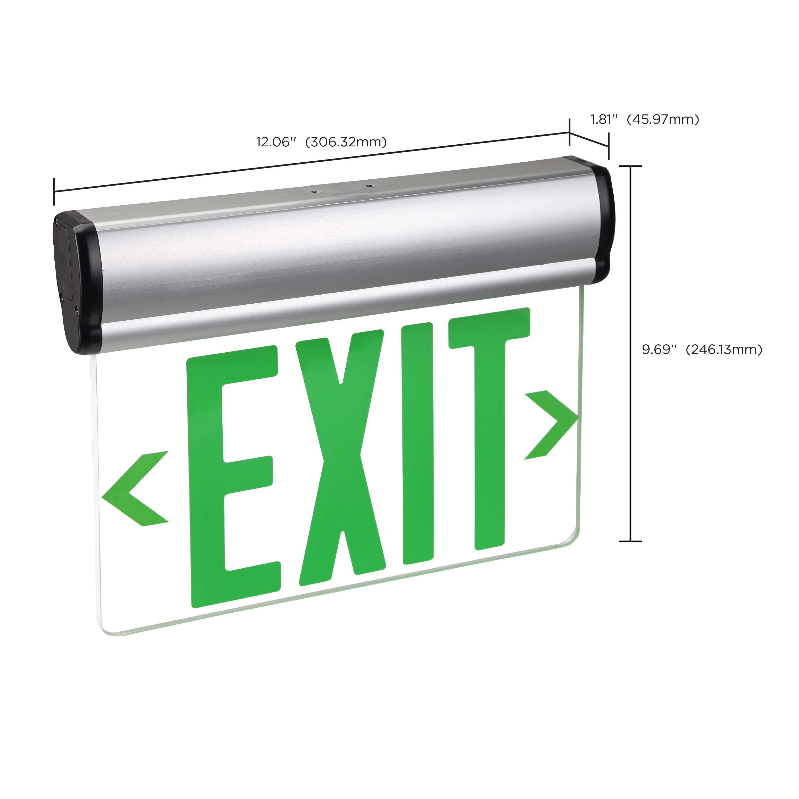 EL EXIT SIGN - SF GR CLR - 67-112