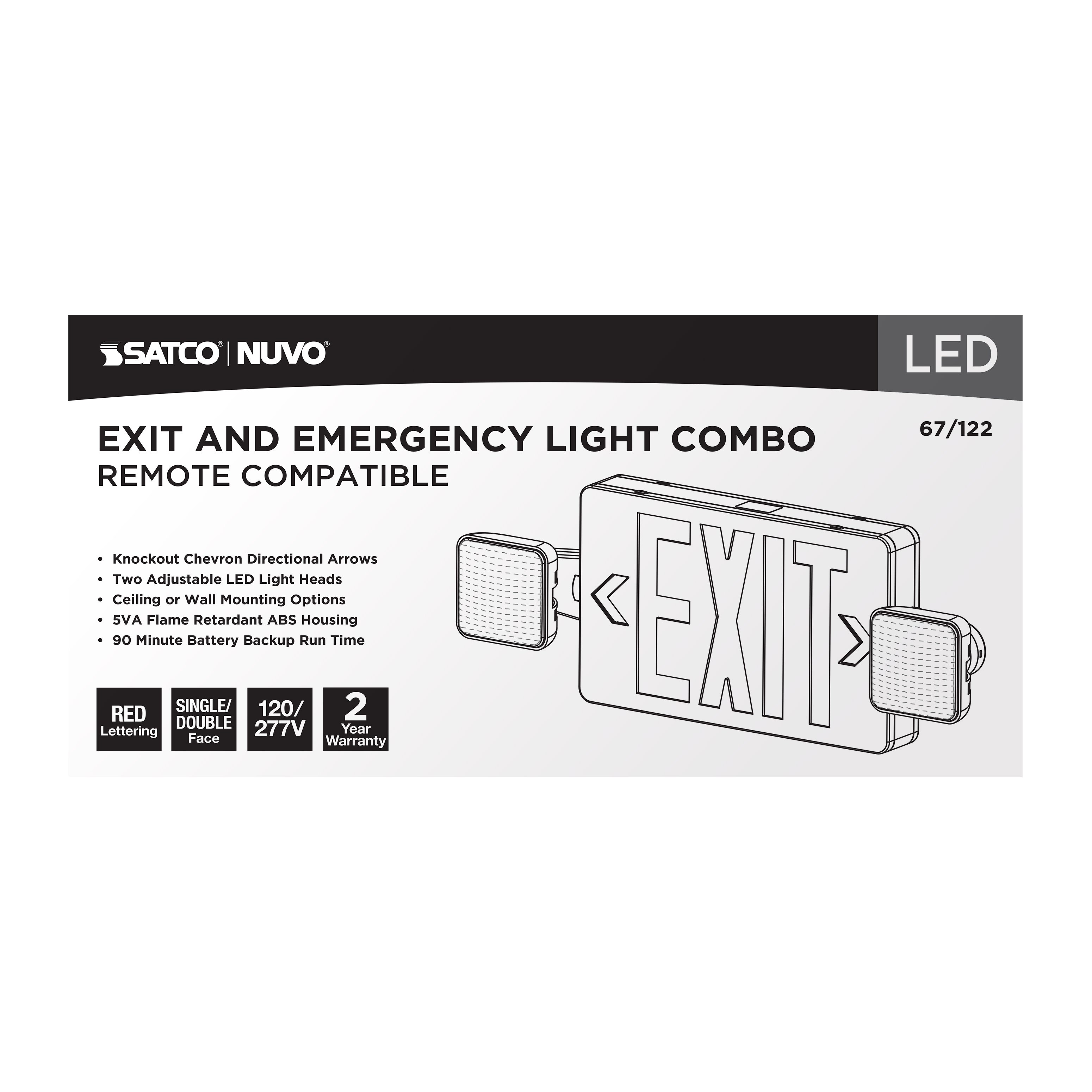 EXIT/LIGHT DH - RED - RC - 67-122