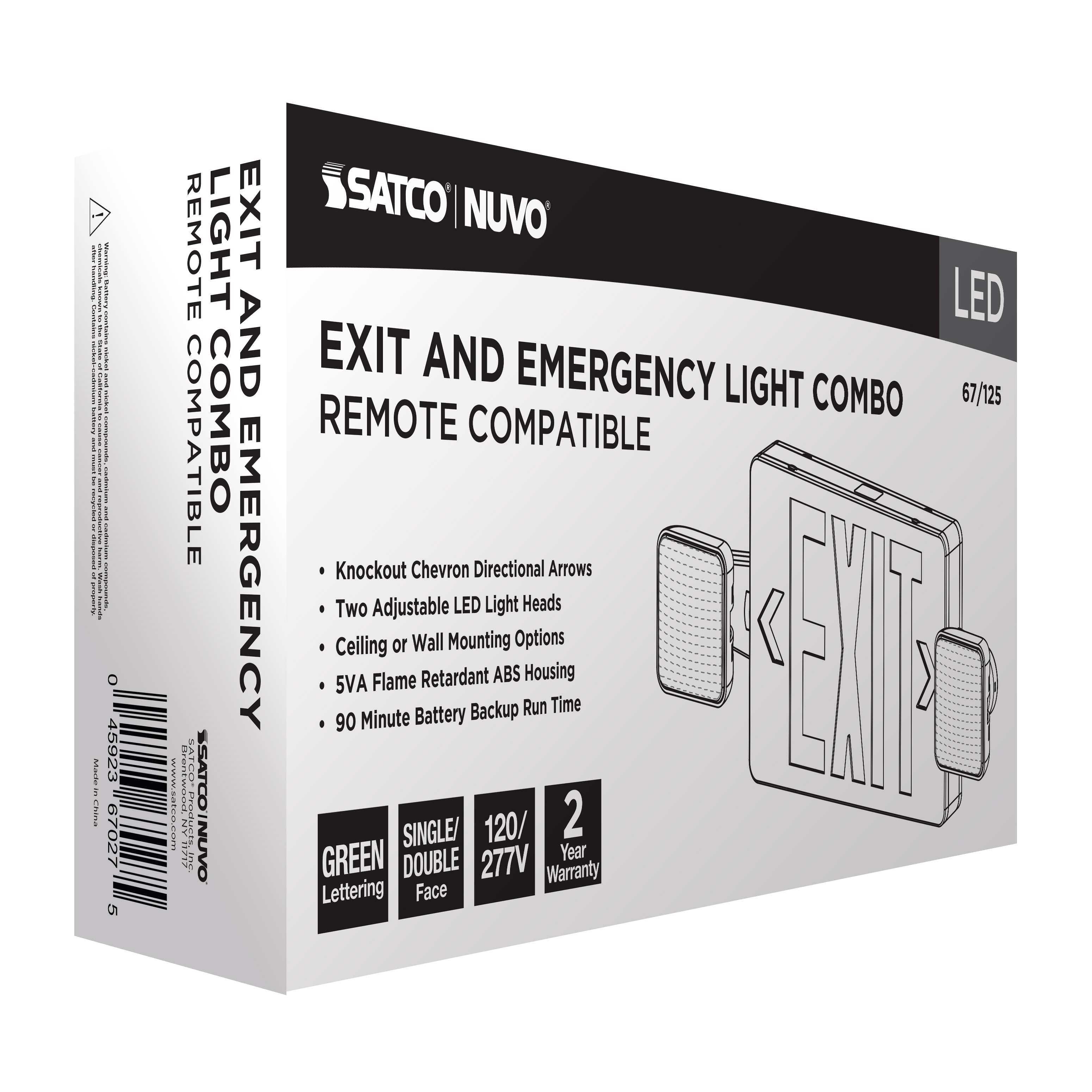 EXIT/LIGHT DH - GREEN - RC - 67-125