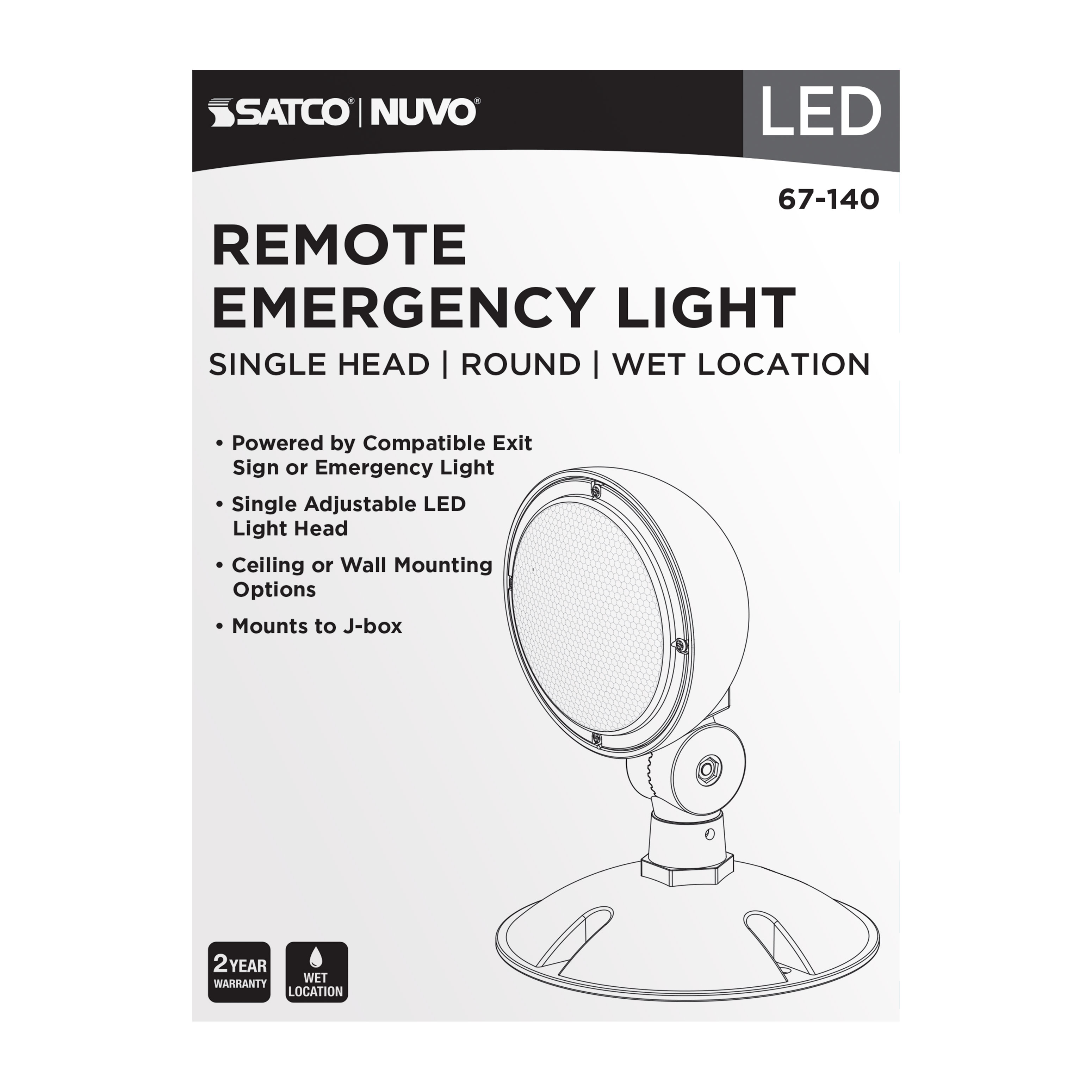 REMOTE EMERG LIGHT WP LP - 67-140