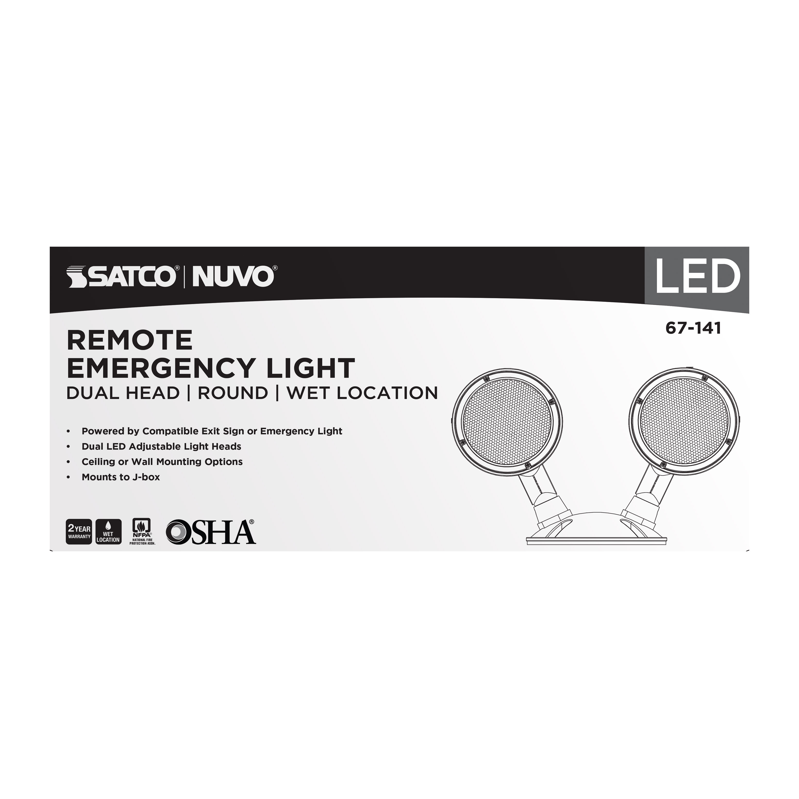 REMOTE EMERG LIGHT WP LP DH - 67-141