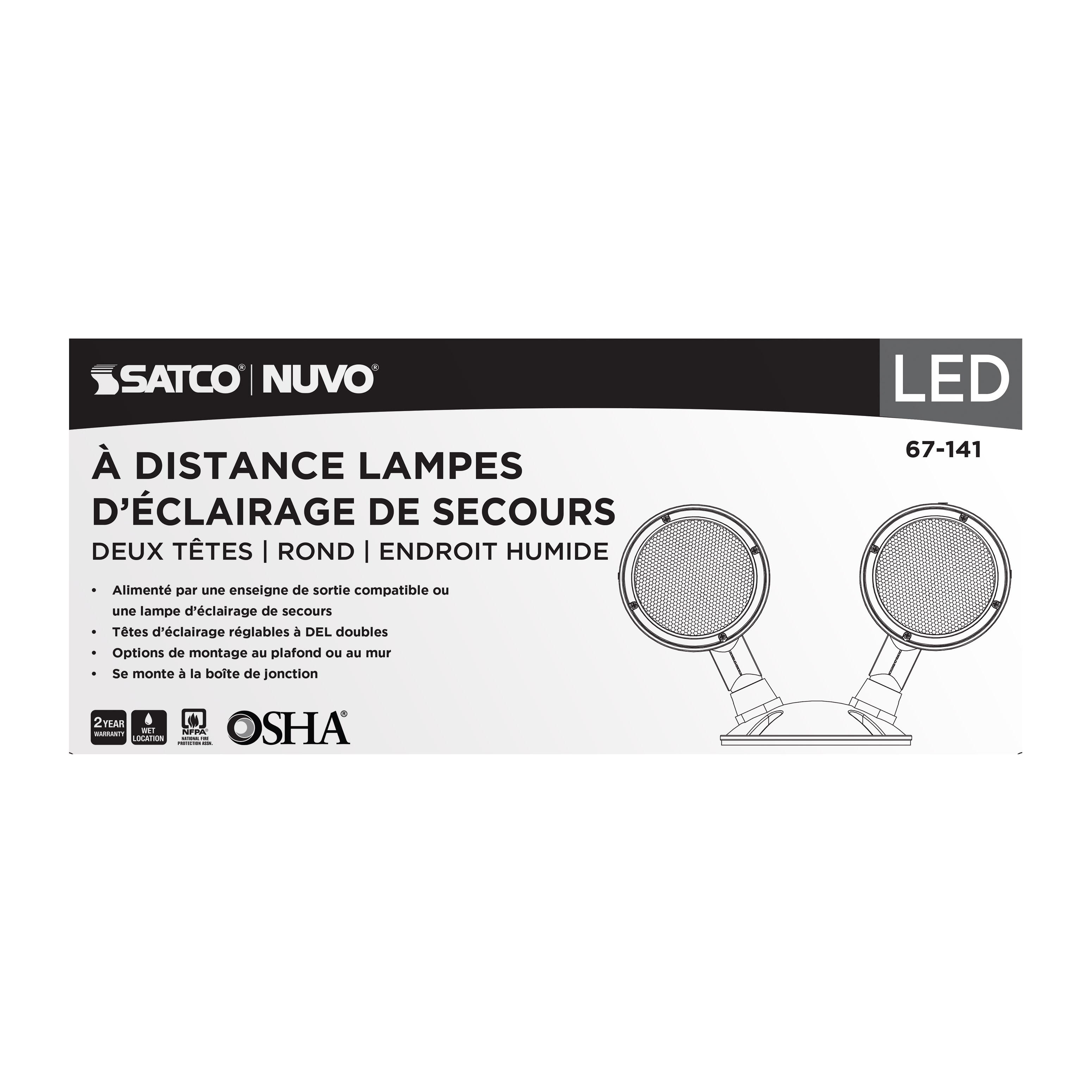 REMOTE EMERG LIGHT WP LP DH - 67-141