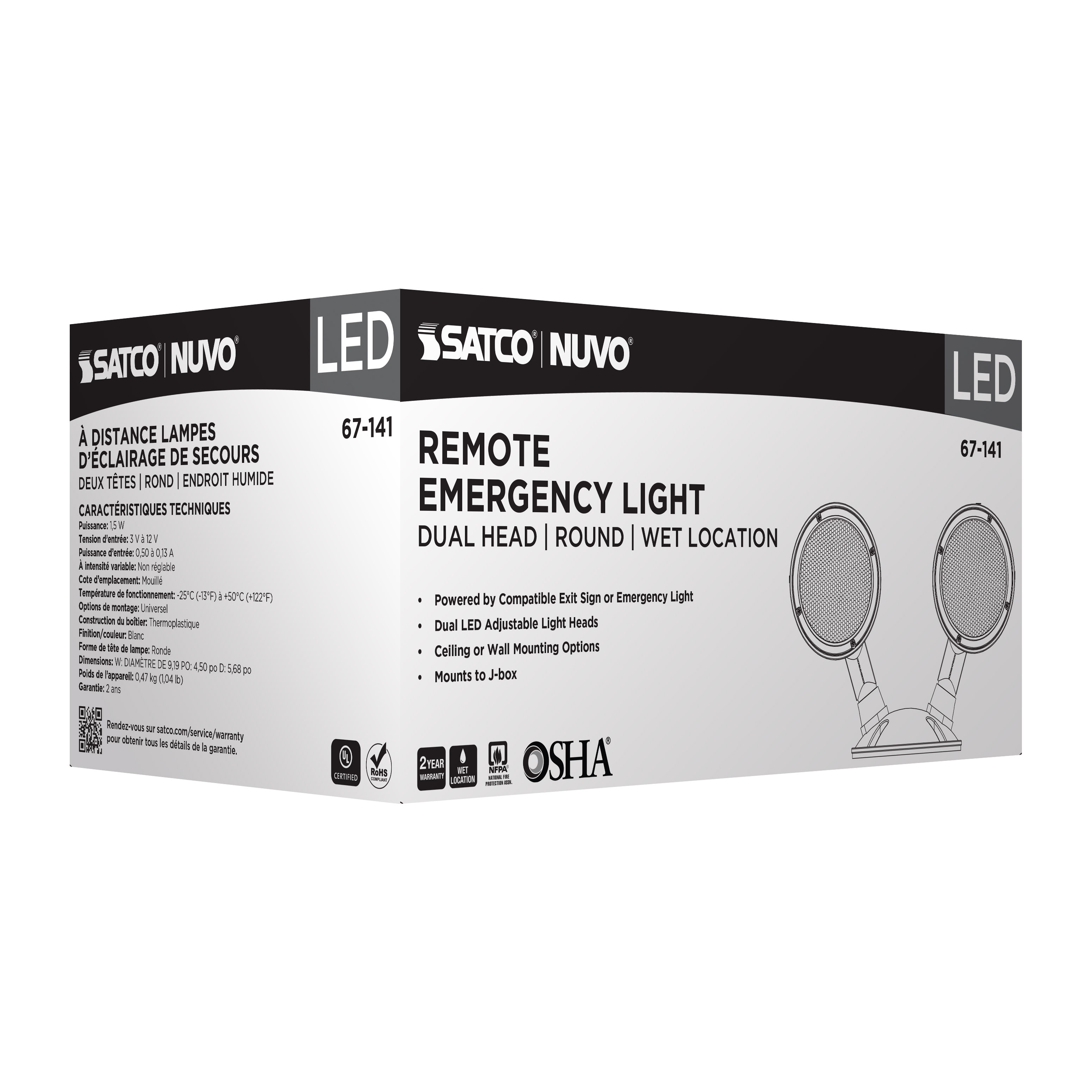 REMOTE EMERG LIGHT WP LP DH - 67-141