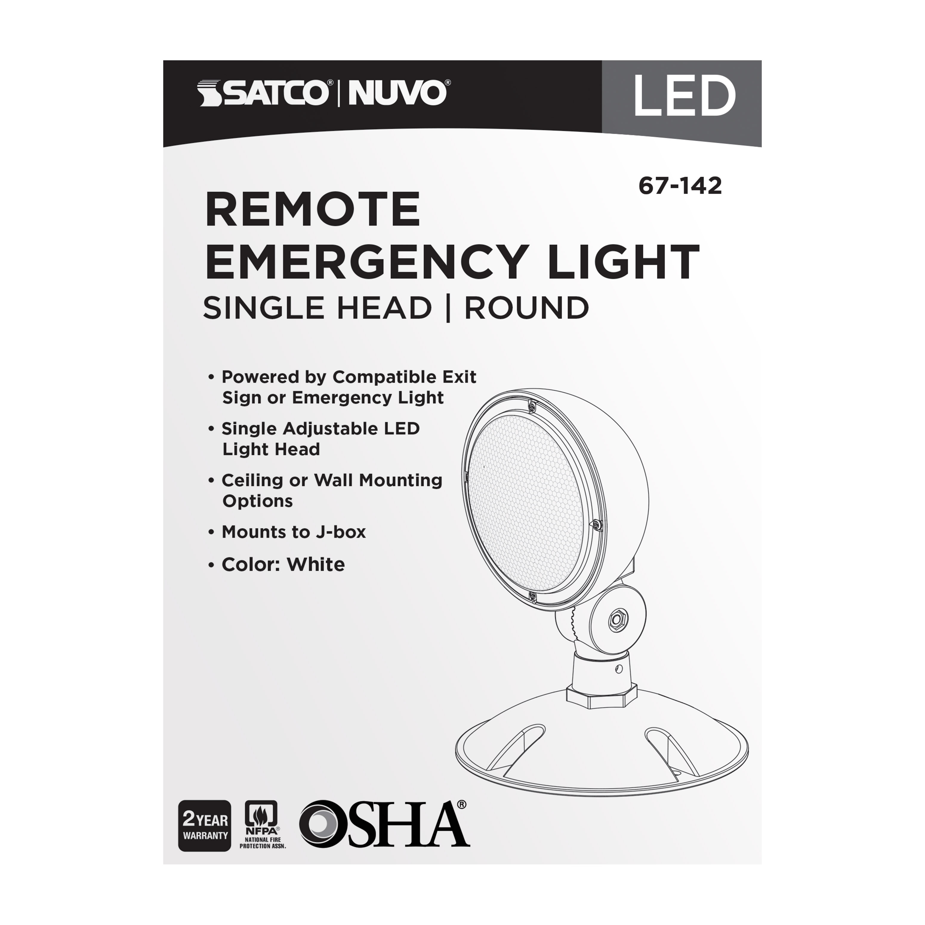 REMOTE EMERG LIGHT WP SV - 67-142