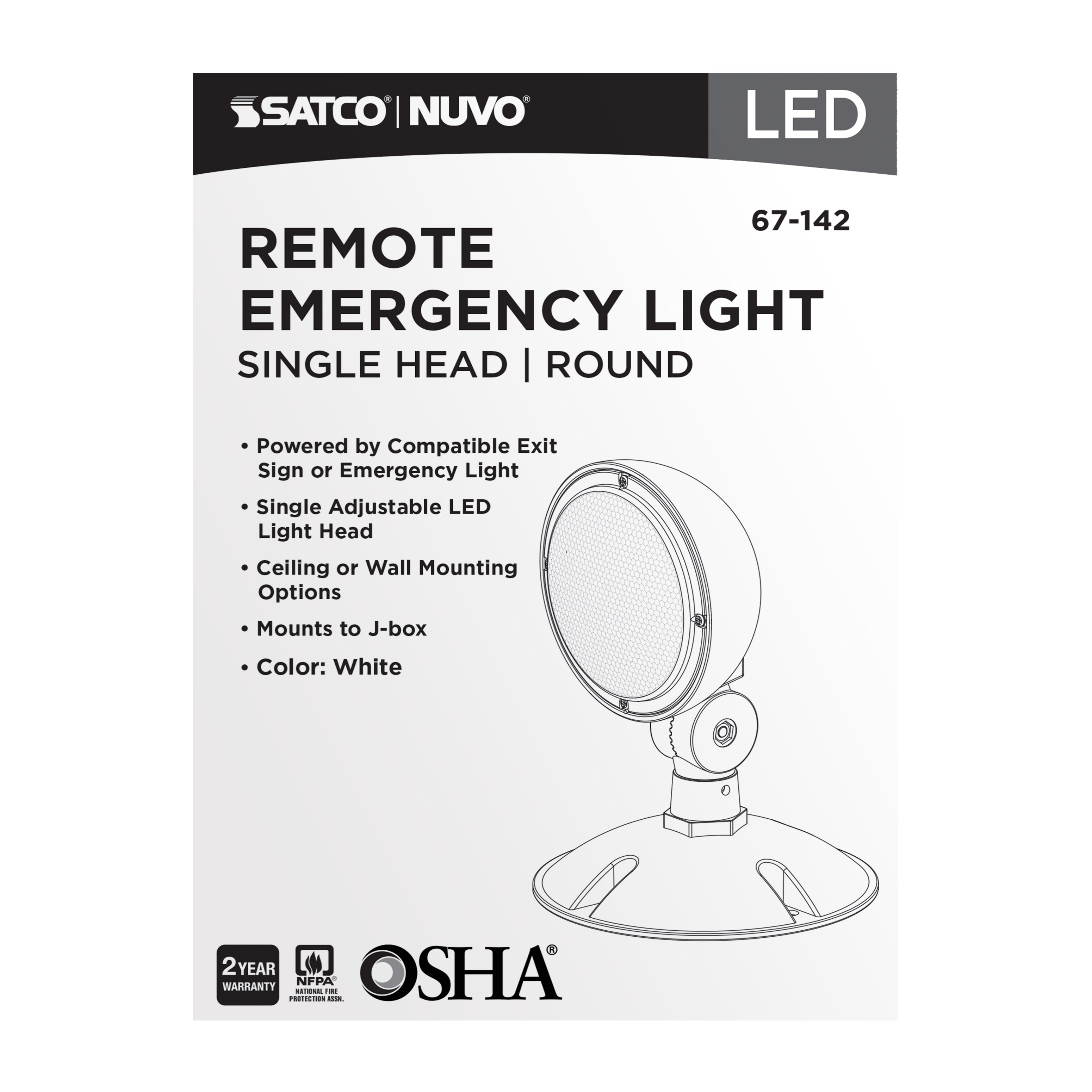 REMOTE EMERG LIGHT WP SV - 67-142