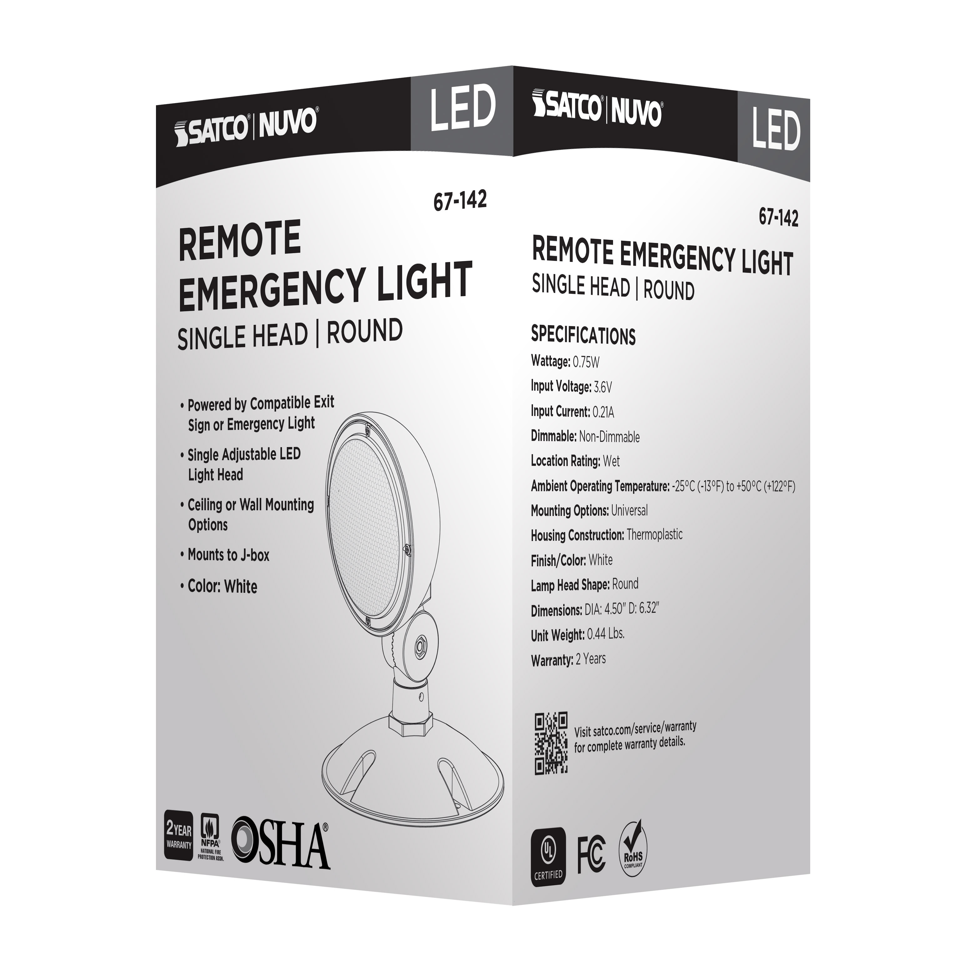 REMOTE EMERG LIGHT WP SV - 67-142