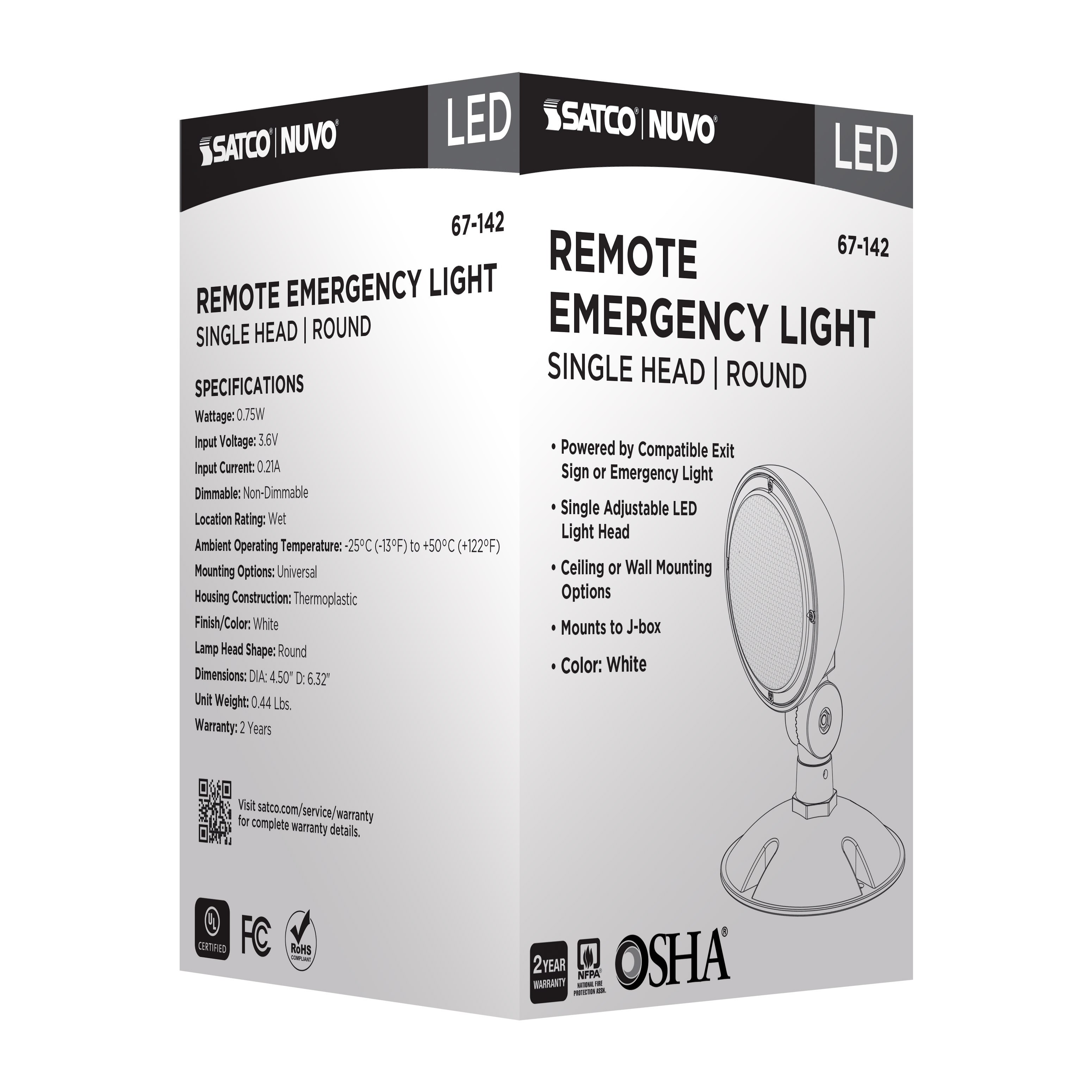 REMOTE EMERG LIGHT WP SV - 67-142