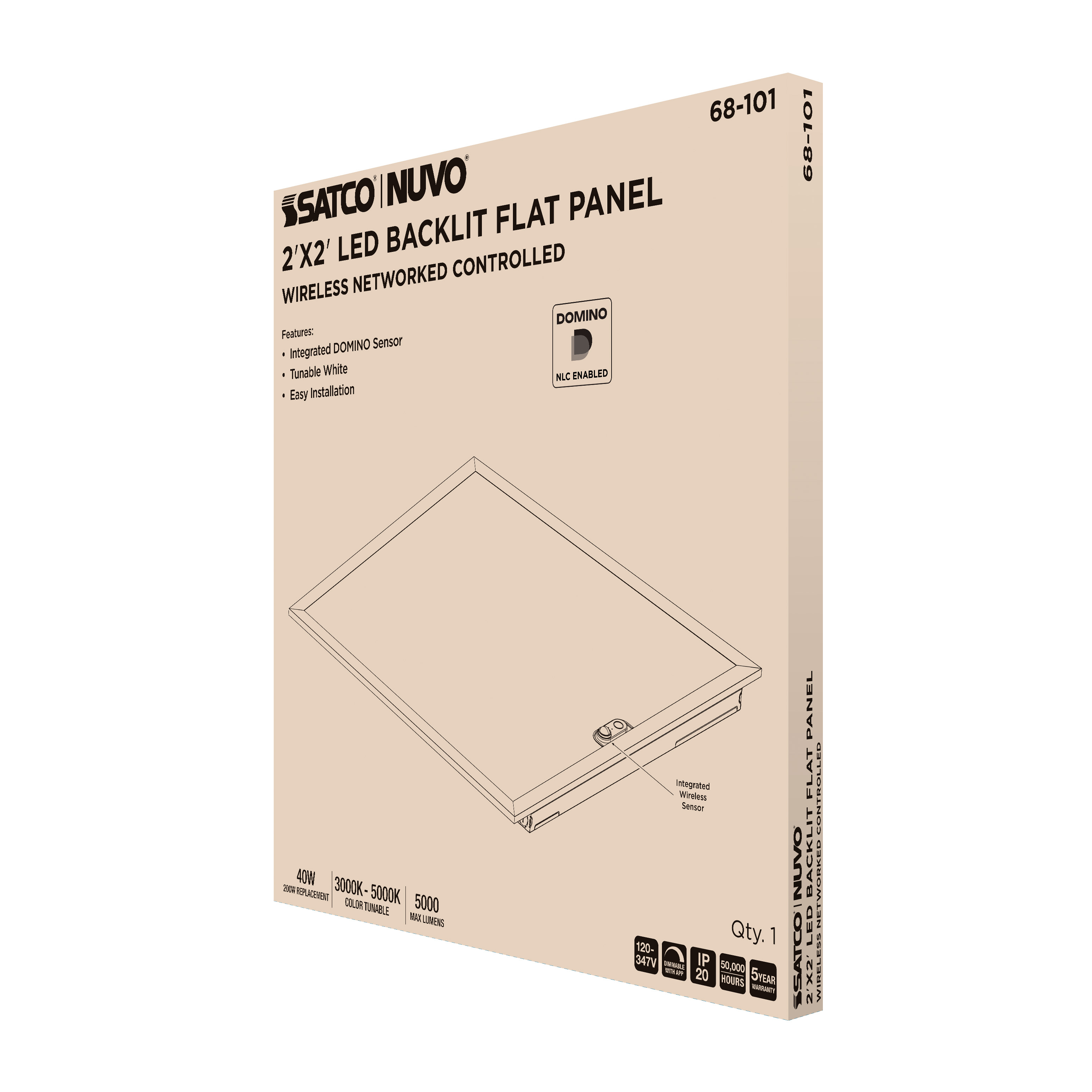 DOMINO 2X2 BACKLIT PANEL - 68-101