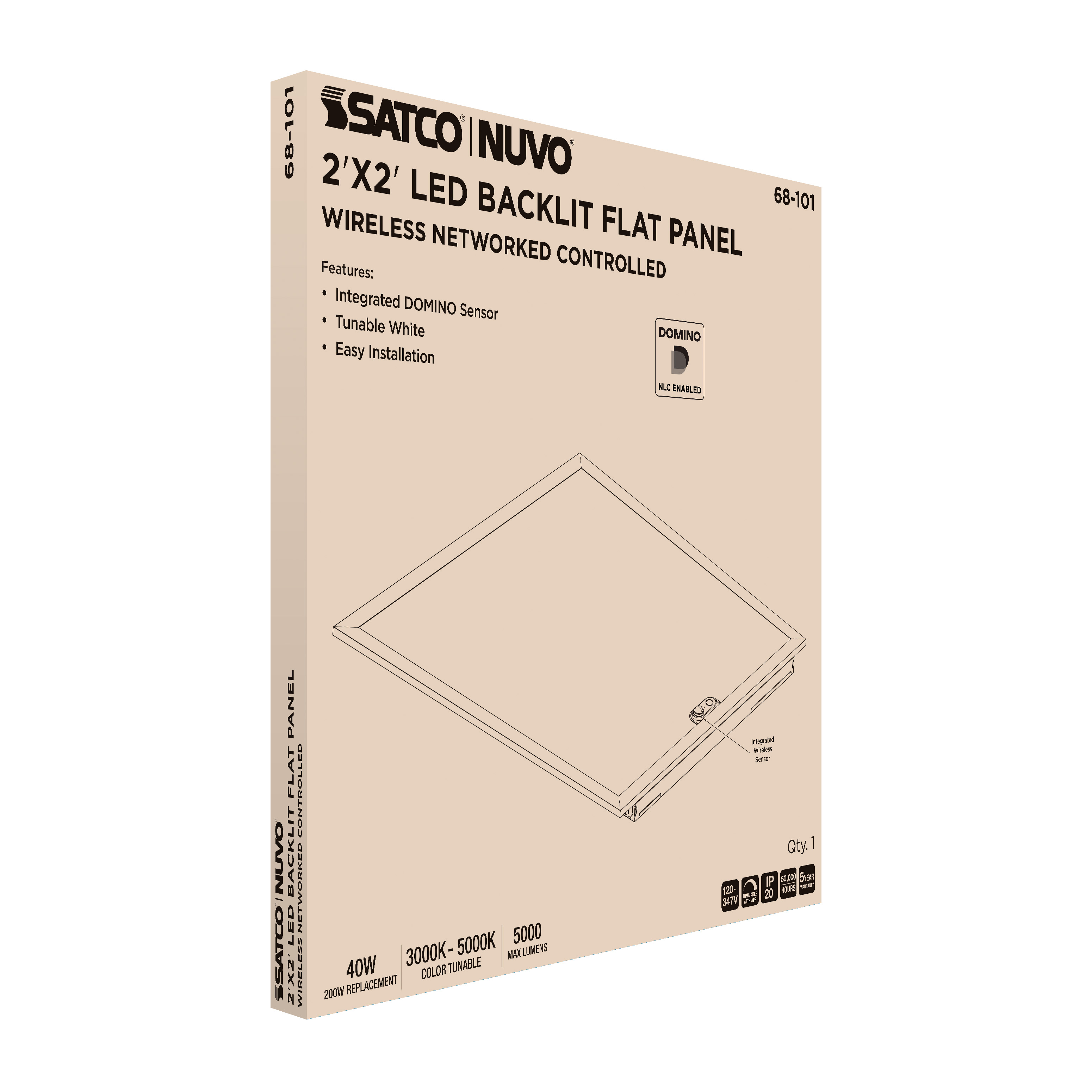 DOMINO 2X2 BACKLIT PANEL - 68-101