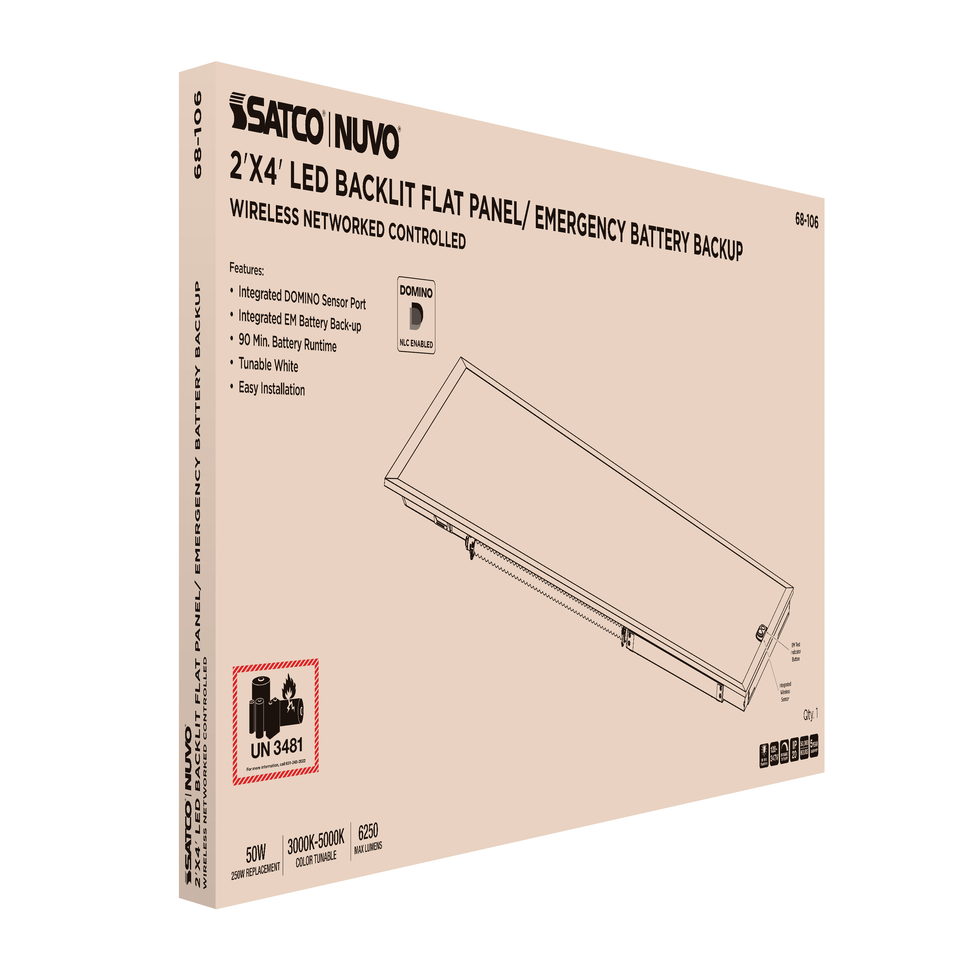 DOMINO 2X4 BACKLIT PANEL-EM - 68-106