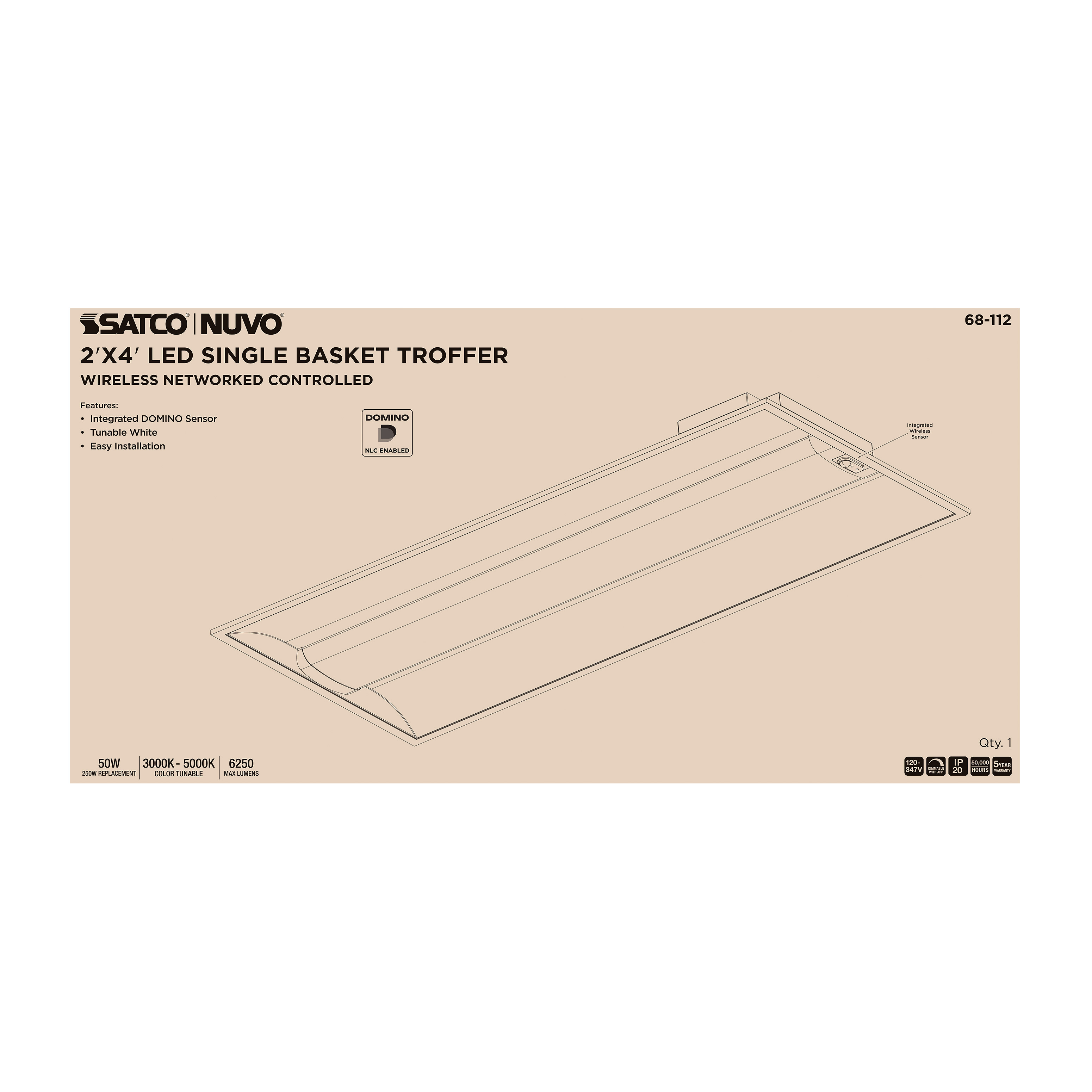 DOMINO 2X4 TROFFER - 68-112
