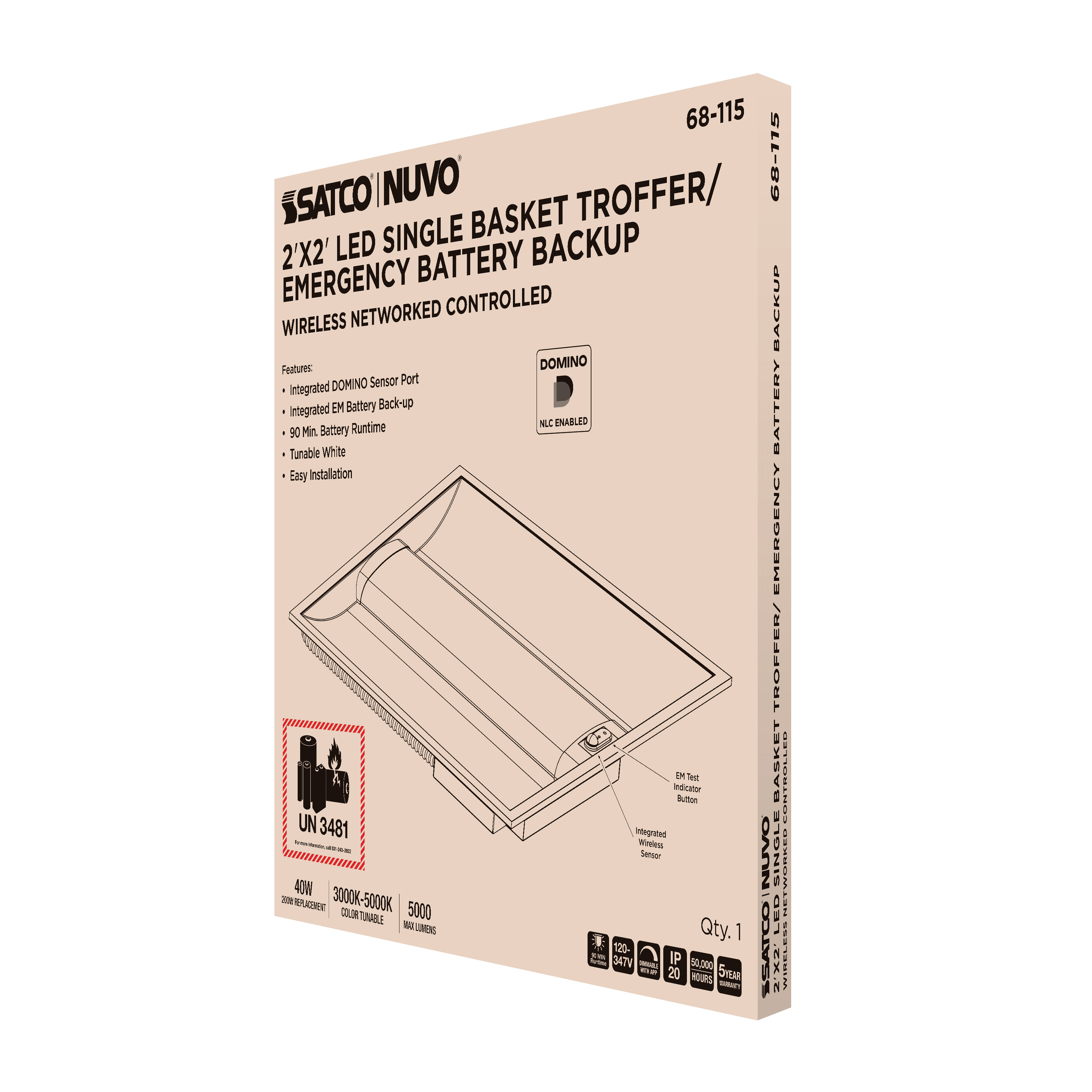 DOMINO 2X2 TROFFER-EM - 68-115