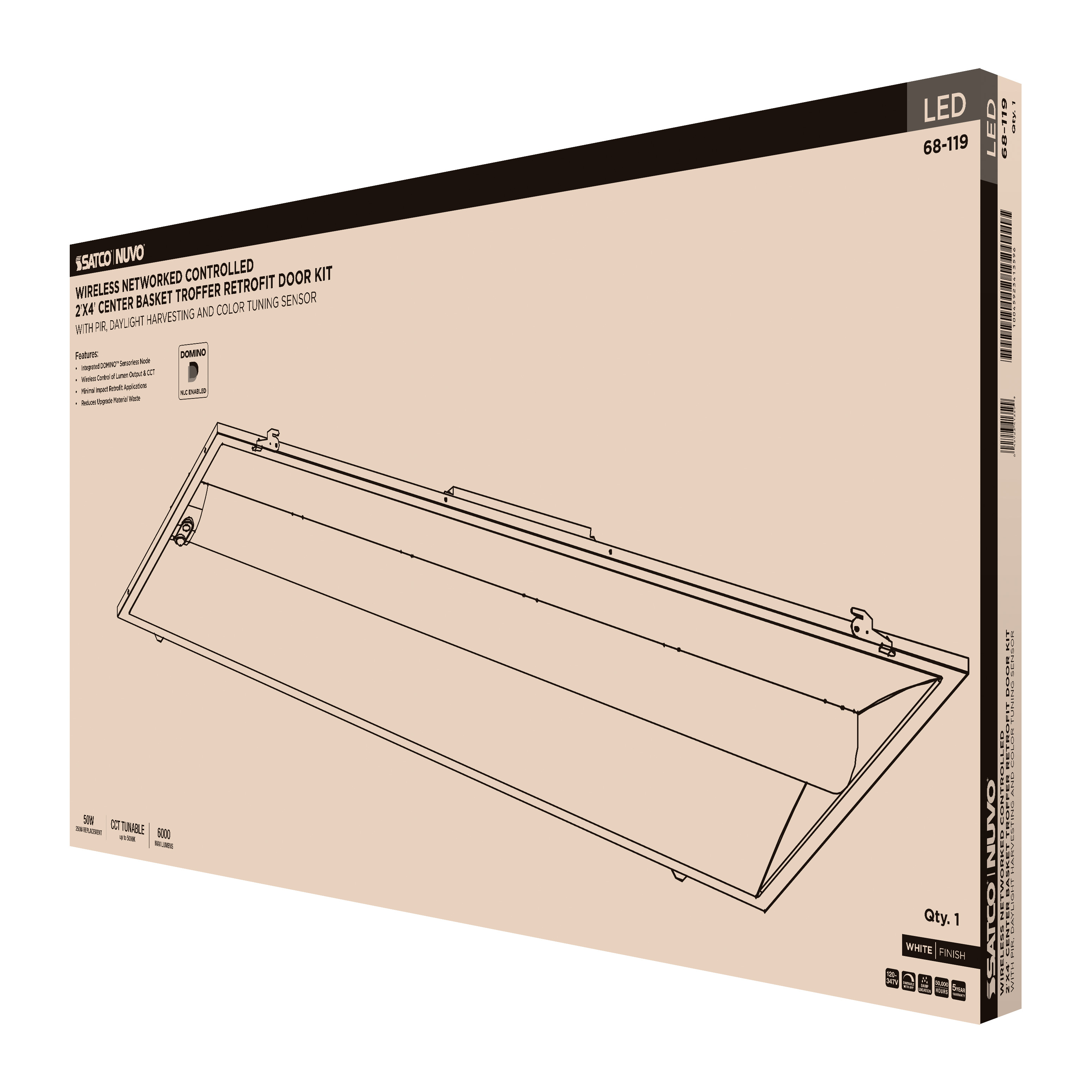 DOMINO 2X4 TROFFER RETRO KIT - 68-119