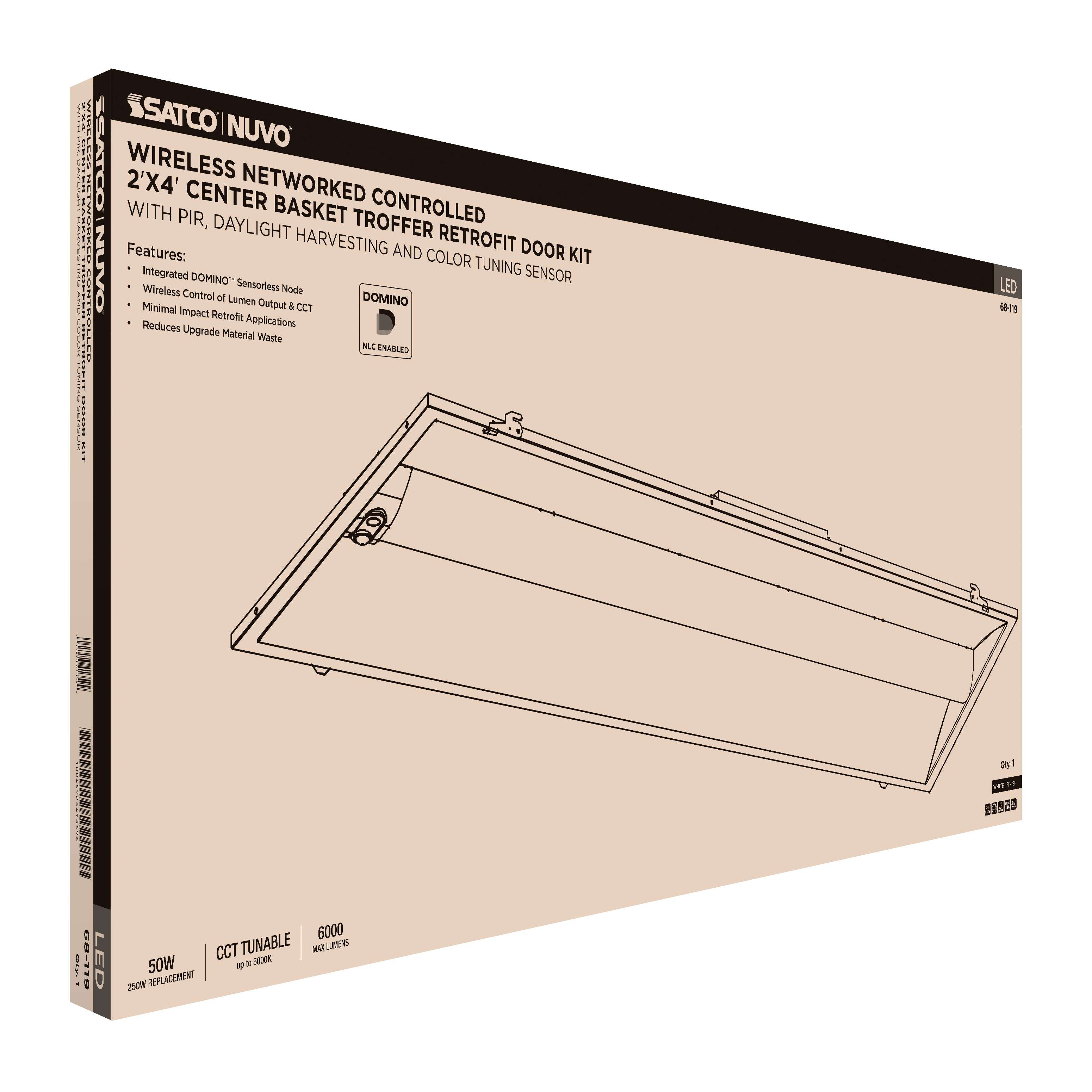 DOMINO 2X4 TROFFER RETRO KIT - 68-119