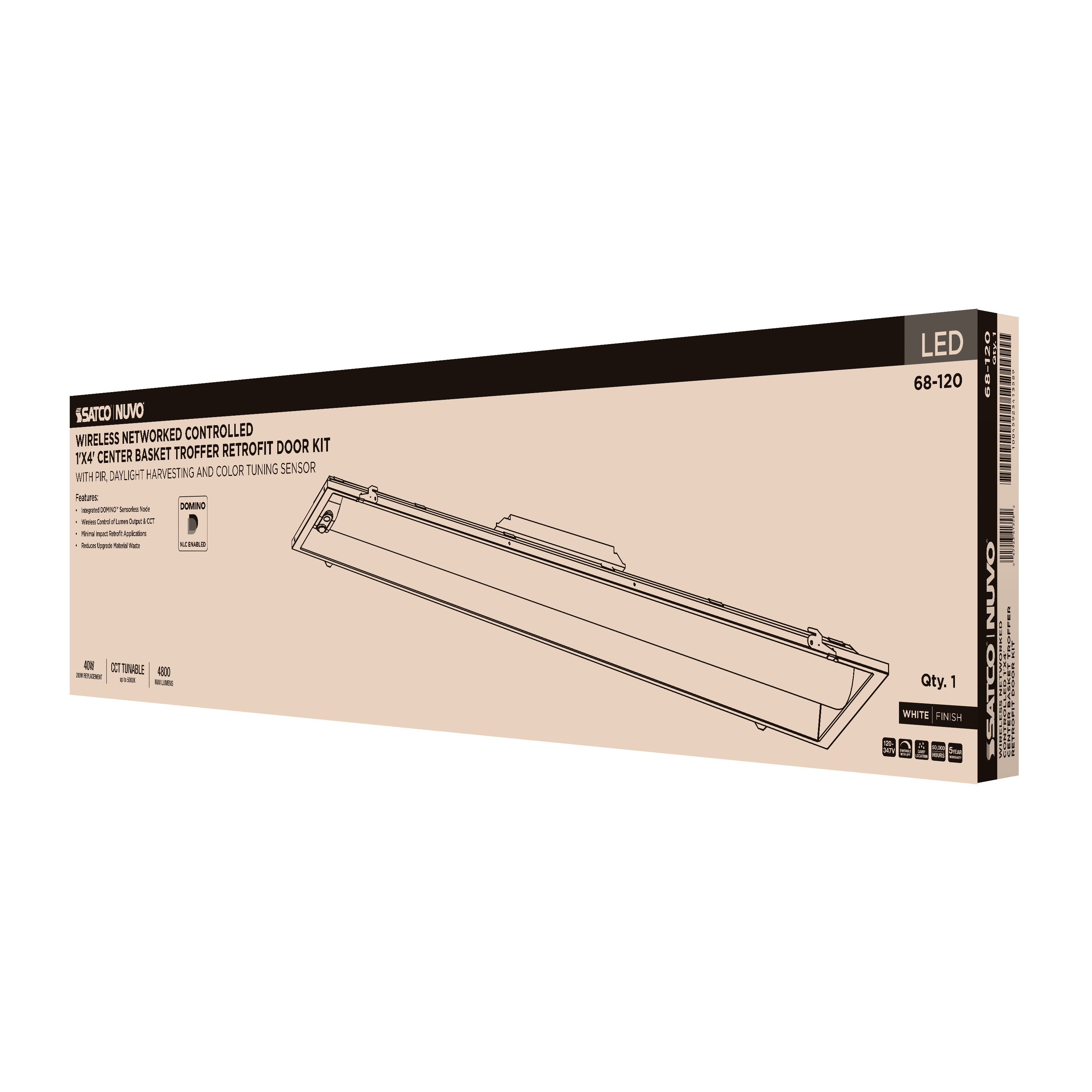 DOMINO 1X4 TROFFER RETRO KIT - 68-120