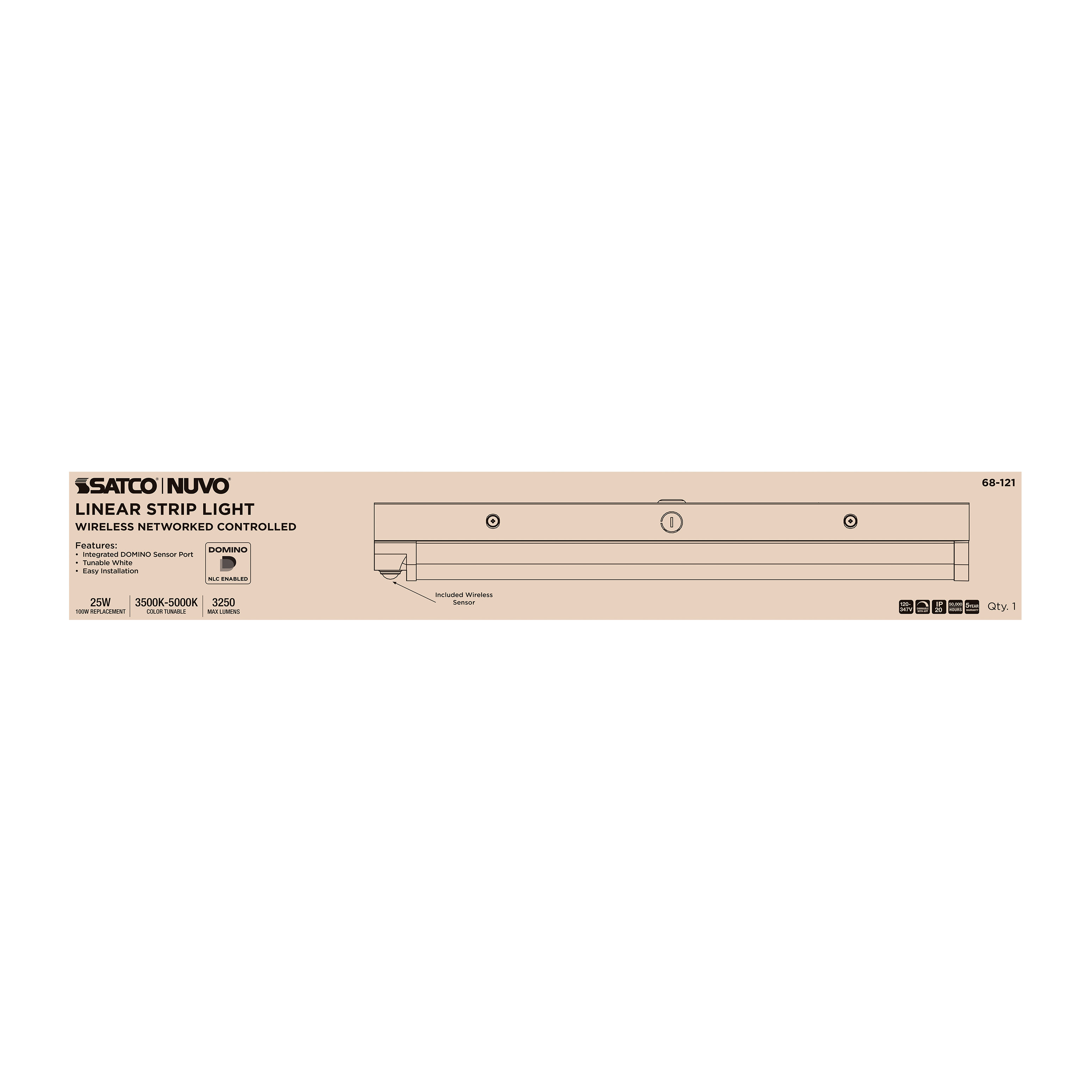DOMINO 2FT LINEAR STRIP - 68-121