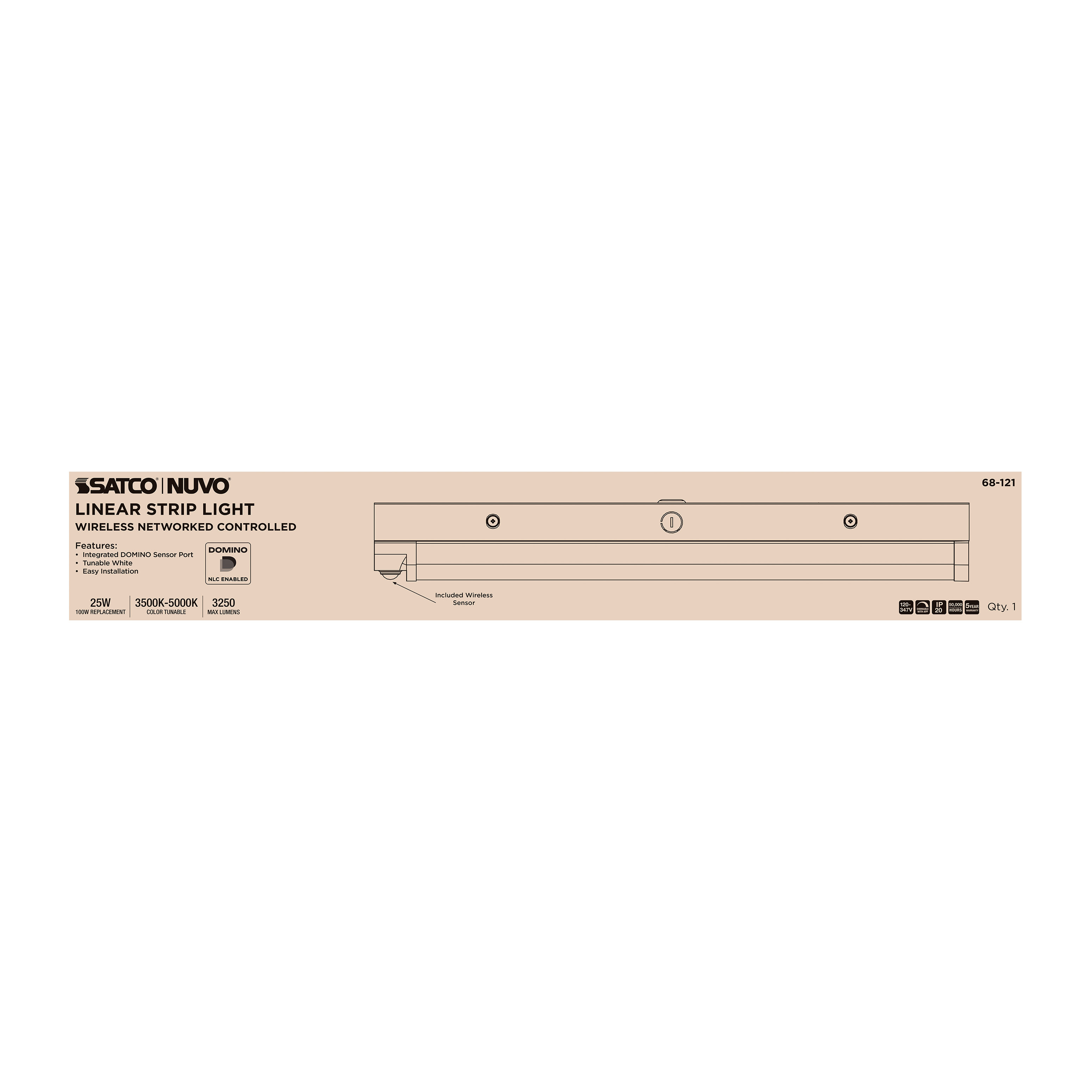 DOMINO 2FT LINEAR STRIP - 68-121