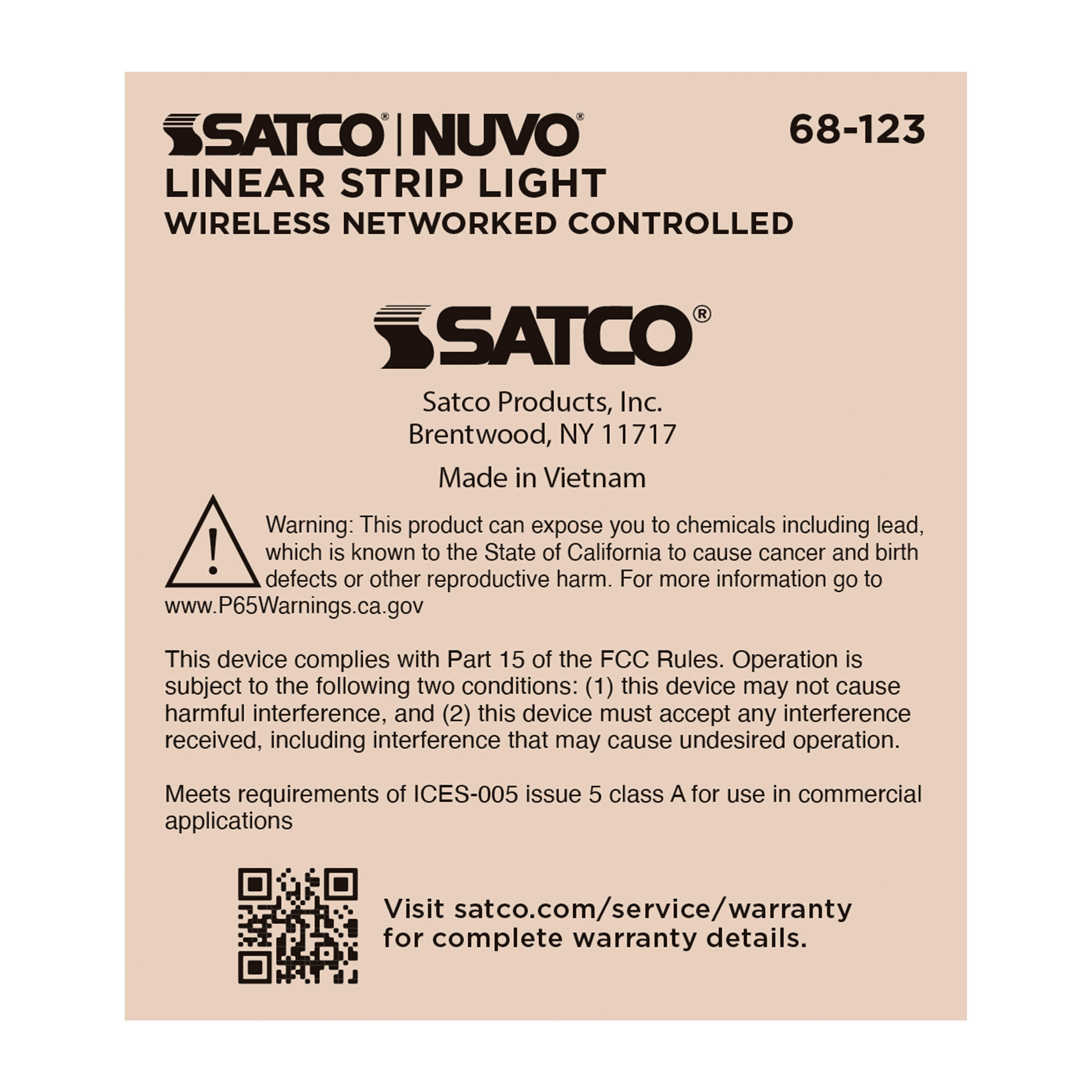 DOMINO 8FT LINEAR STRIP - 68-123