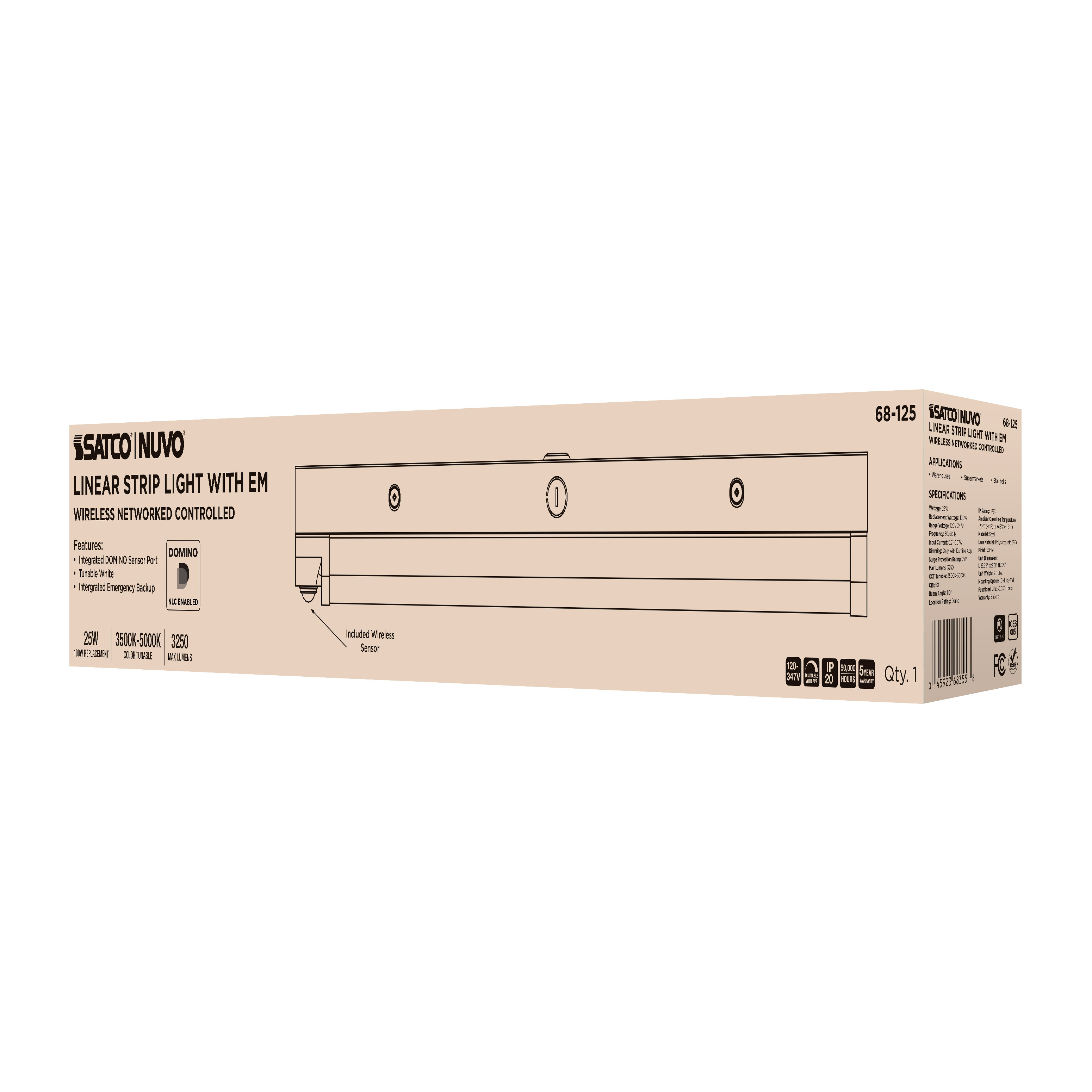 DOMINO 2FT LINEAR STRIP-EM - 68-125