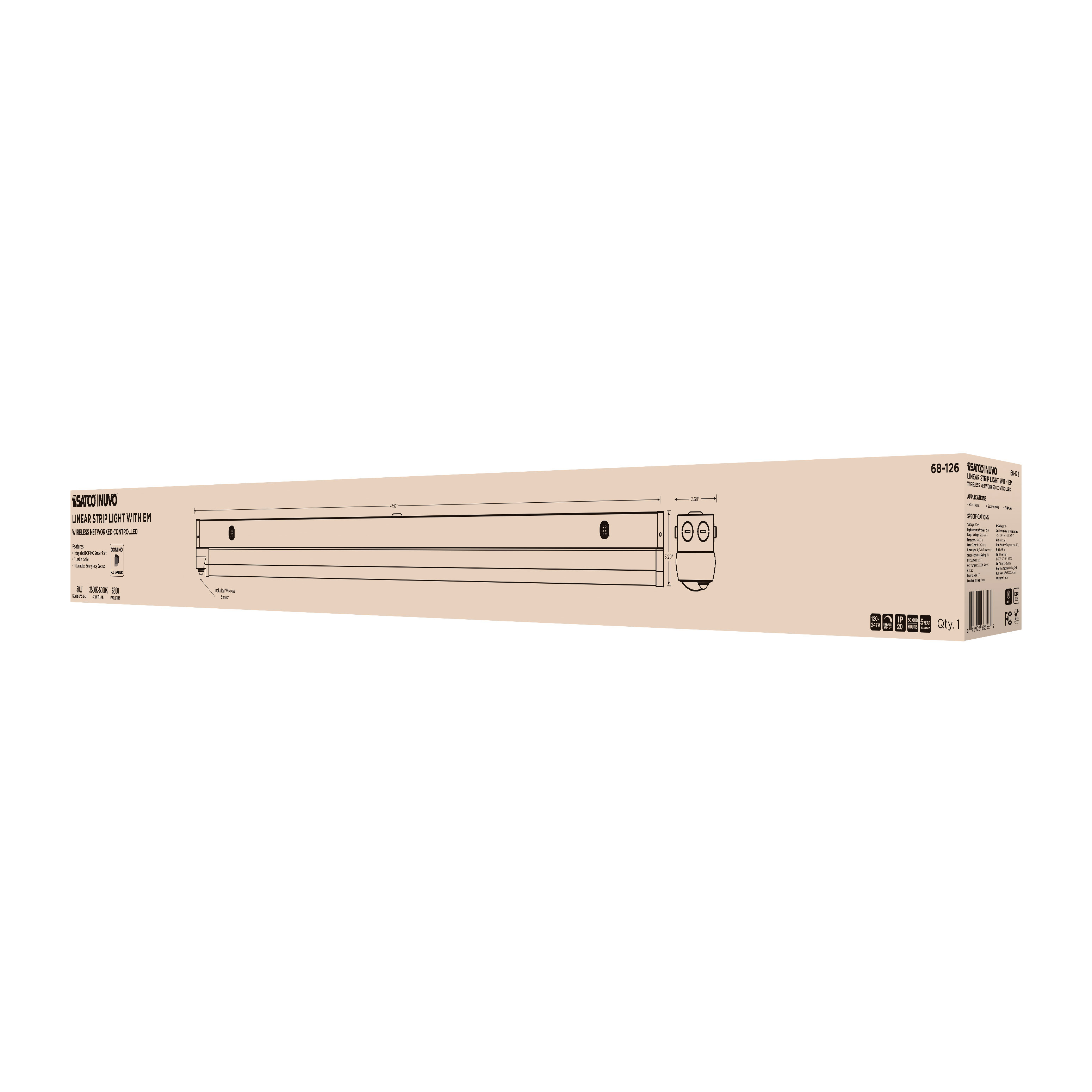 DOMINO 4FT LINEAR STRIP-EM - 68-126