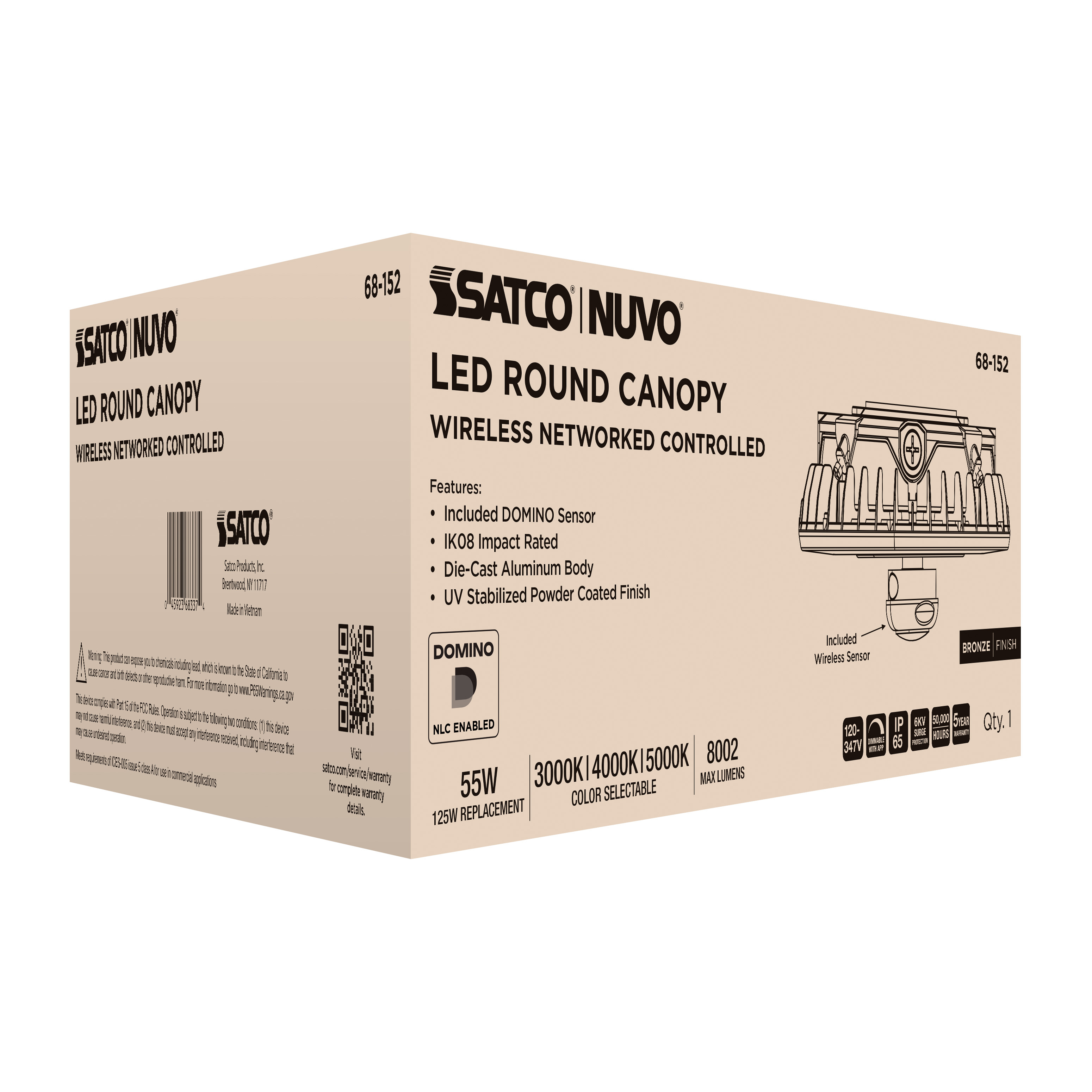 DOMINO 55W ROUND CANOPY LIGHT - 68-152