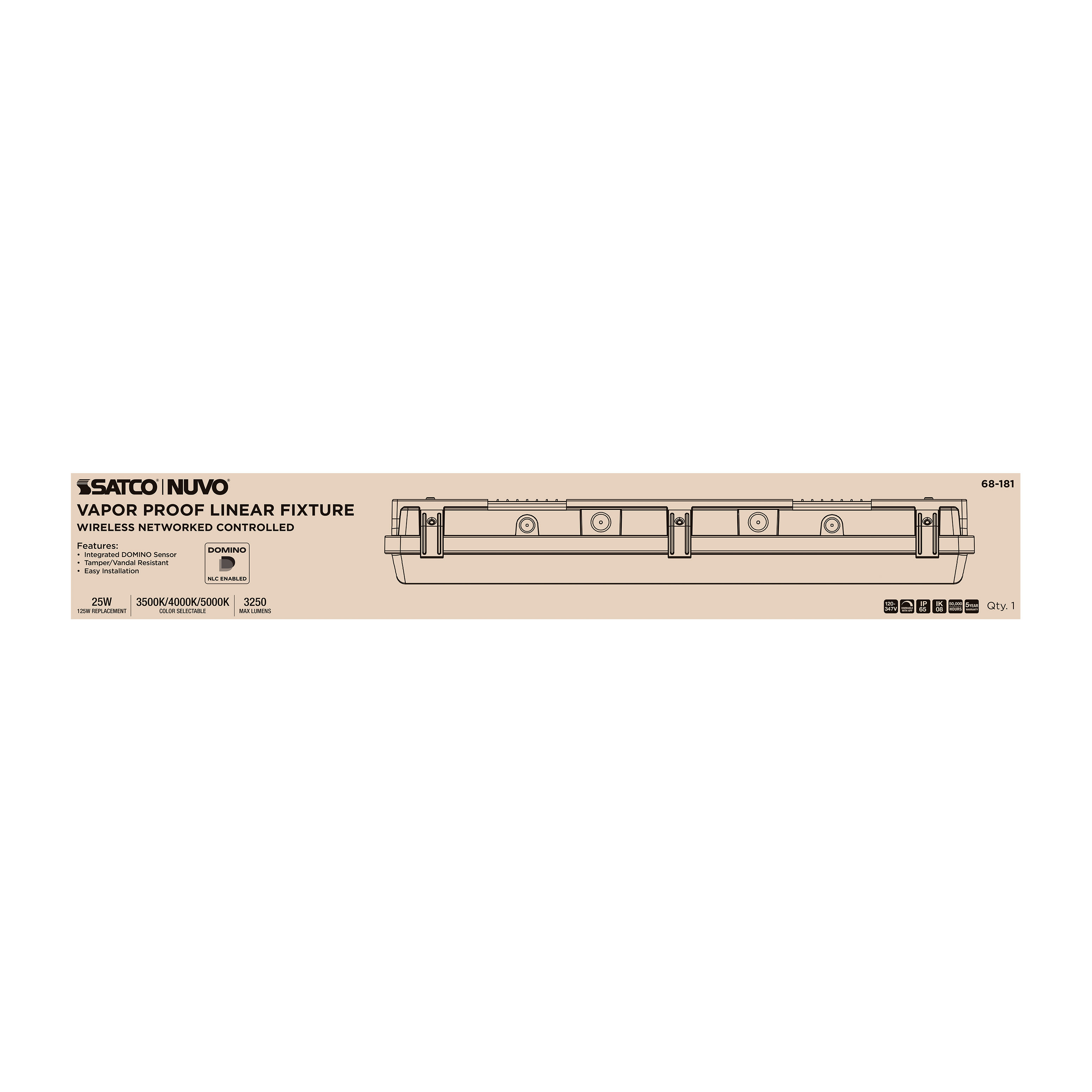 DOMINO 2FT VAPOR TIGHT - 68-181