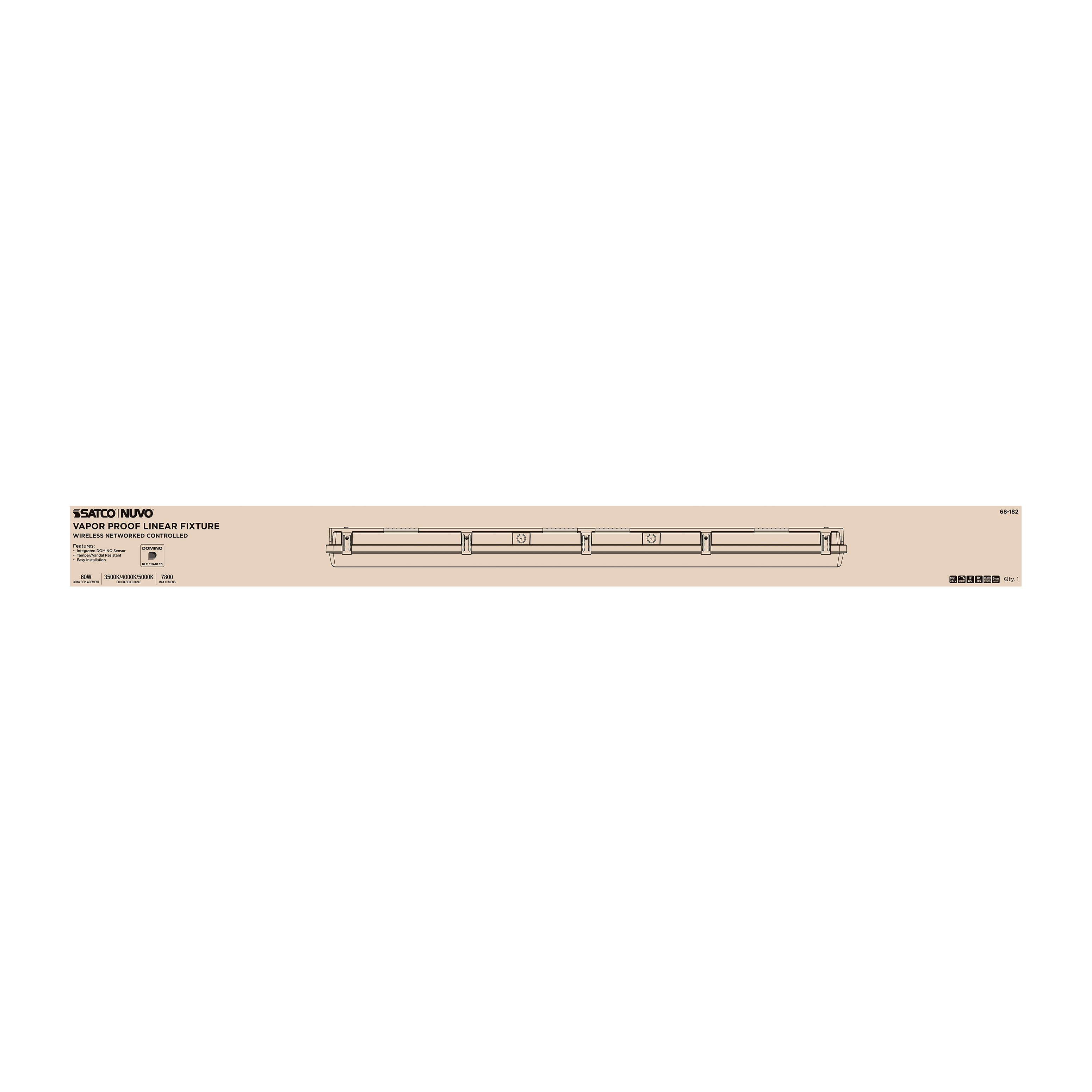 DOMINO 4FT VAPOR TIGHT - 68-182