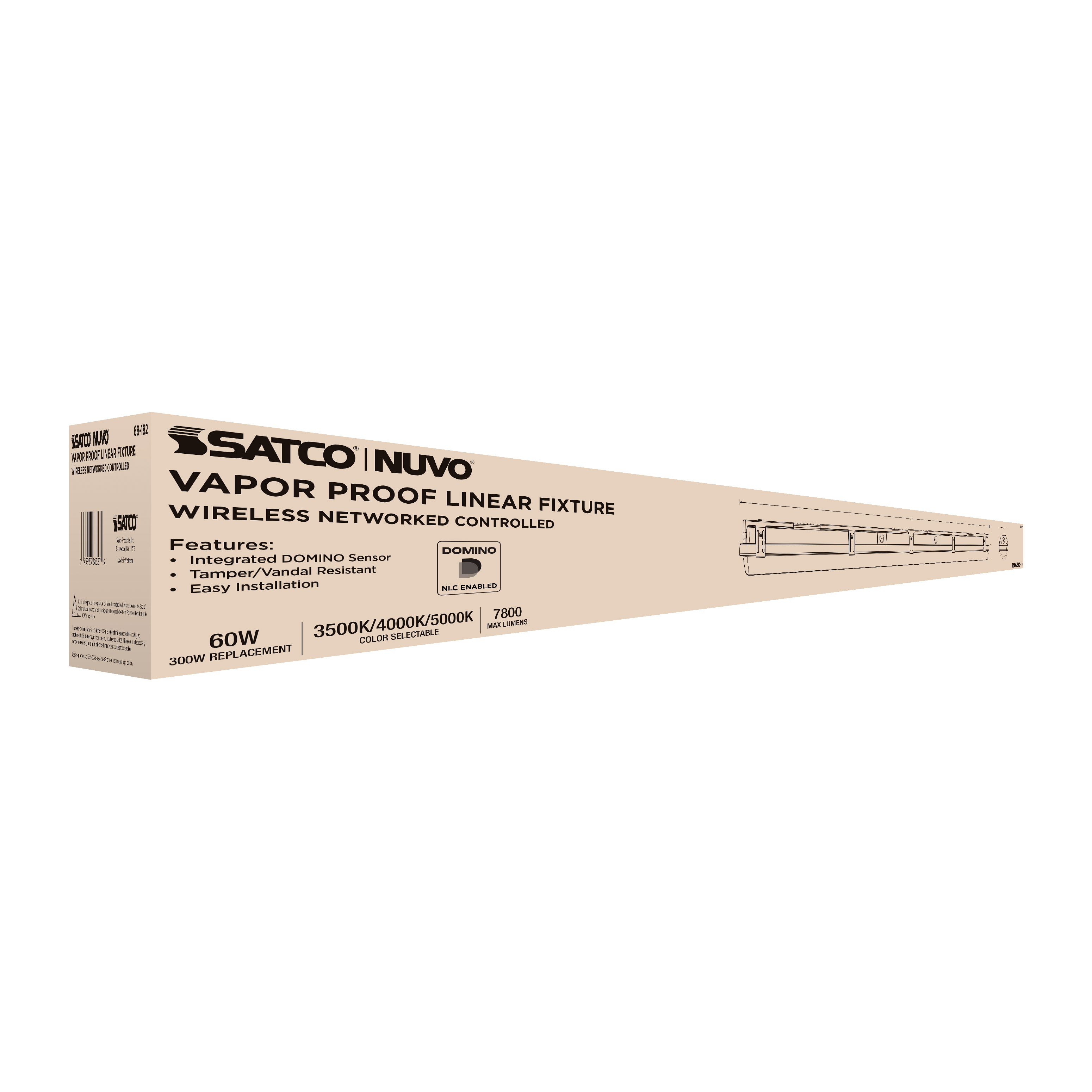 DOMINO 4FT VAPOR TIGHT - 68-182