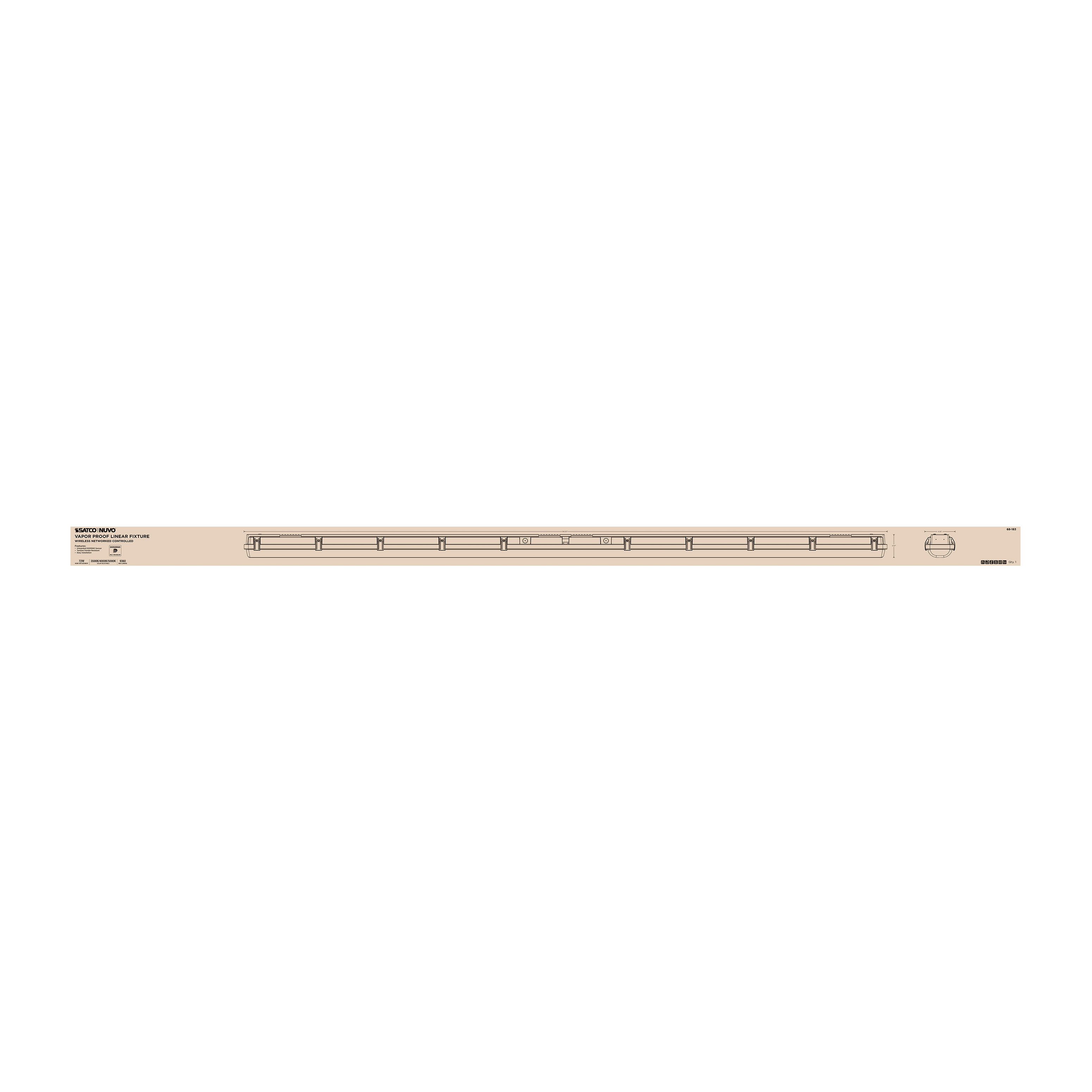 DOMINO 8FT VAPOR TIGHT - 68-183