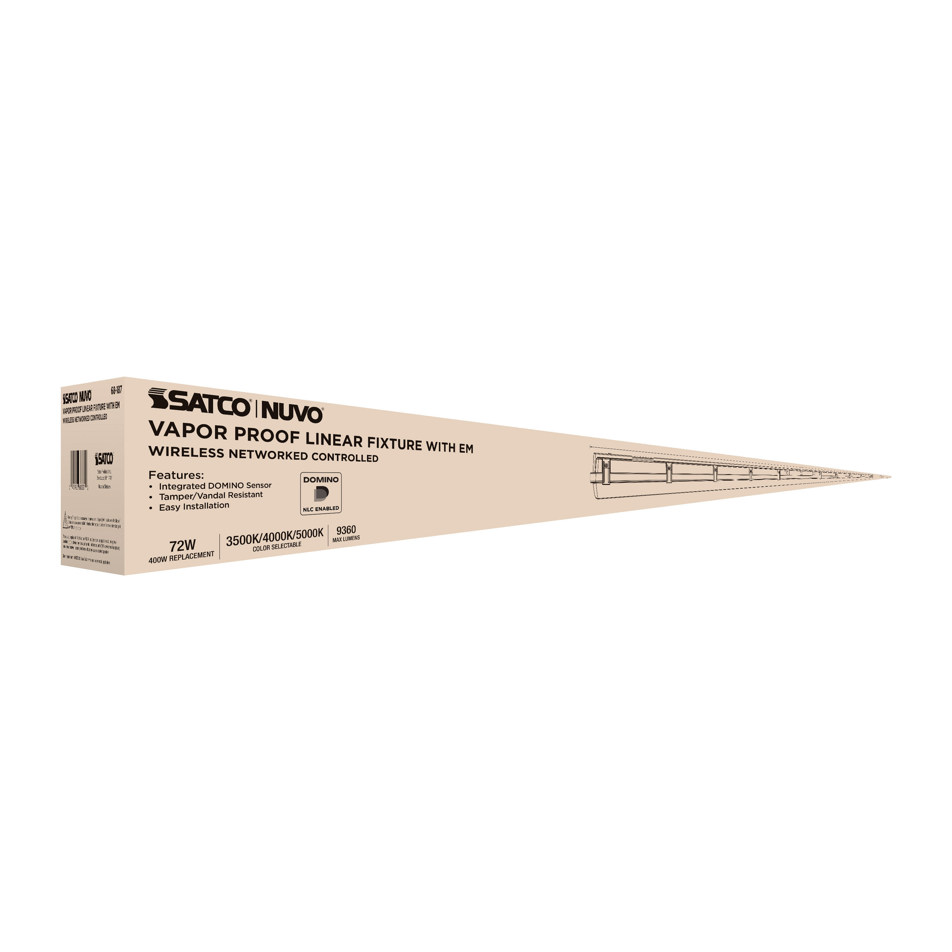 DOMINO 8FT VAPOR TIGHT-EM - 68-187