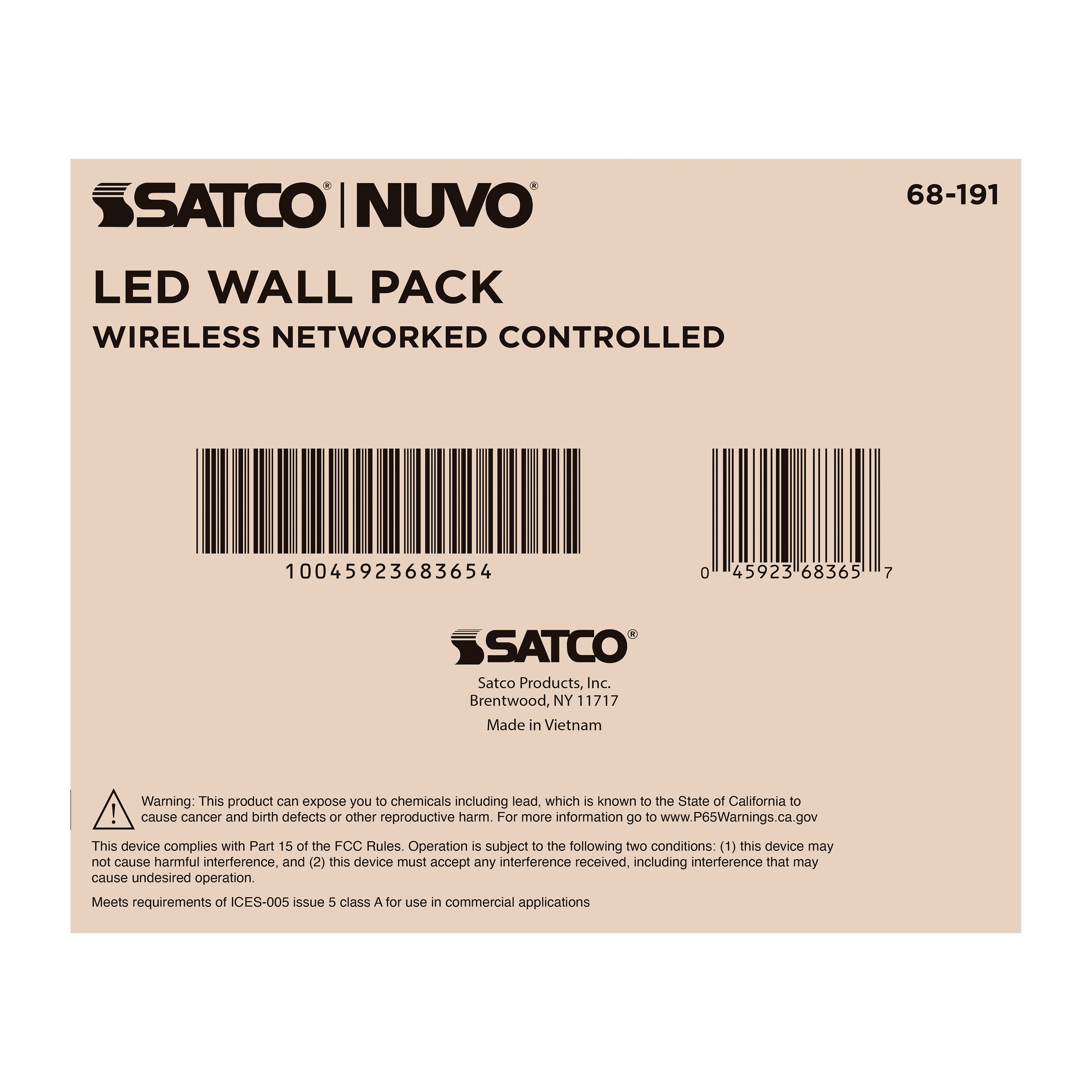 DOMINO WALL PACK 120-347V - 68-191