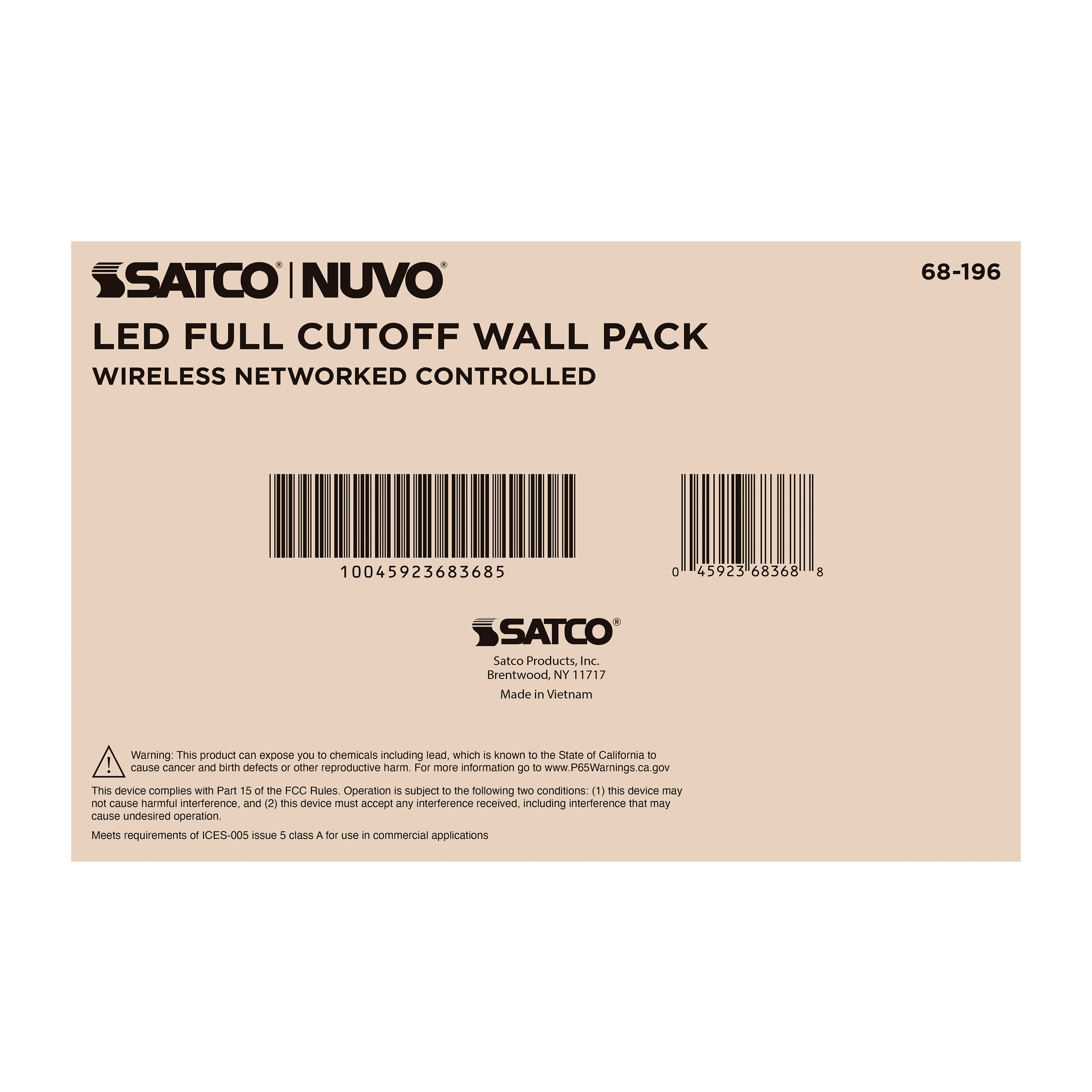 DOMINO WALL PACK 120-347V - 68-196