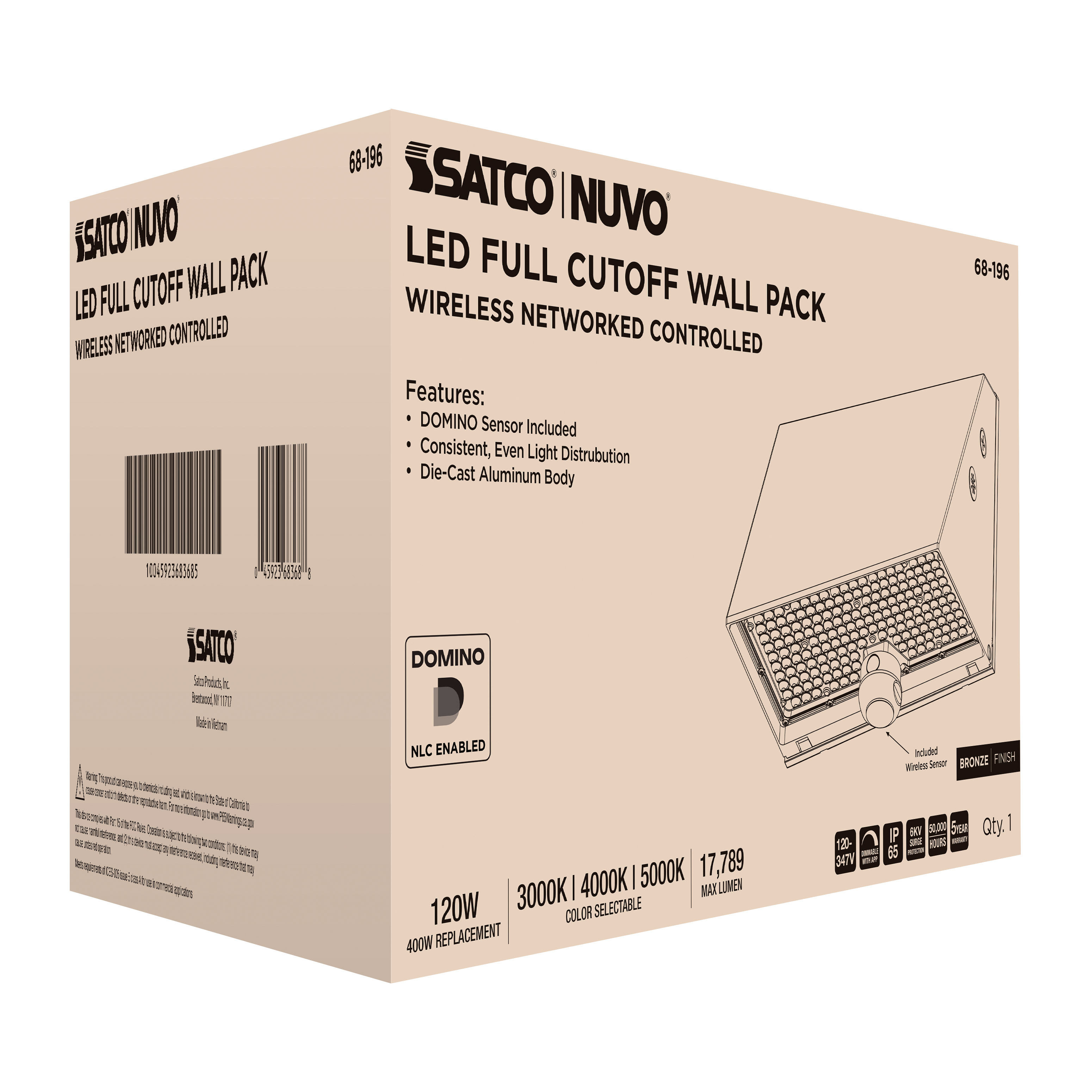 DOMINO WALL PACK 120-347V - 68-196