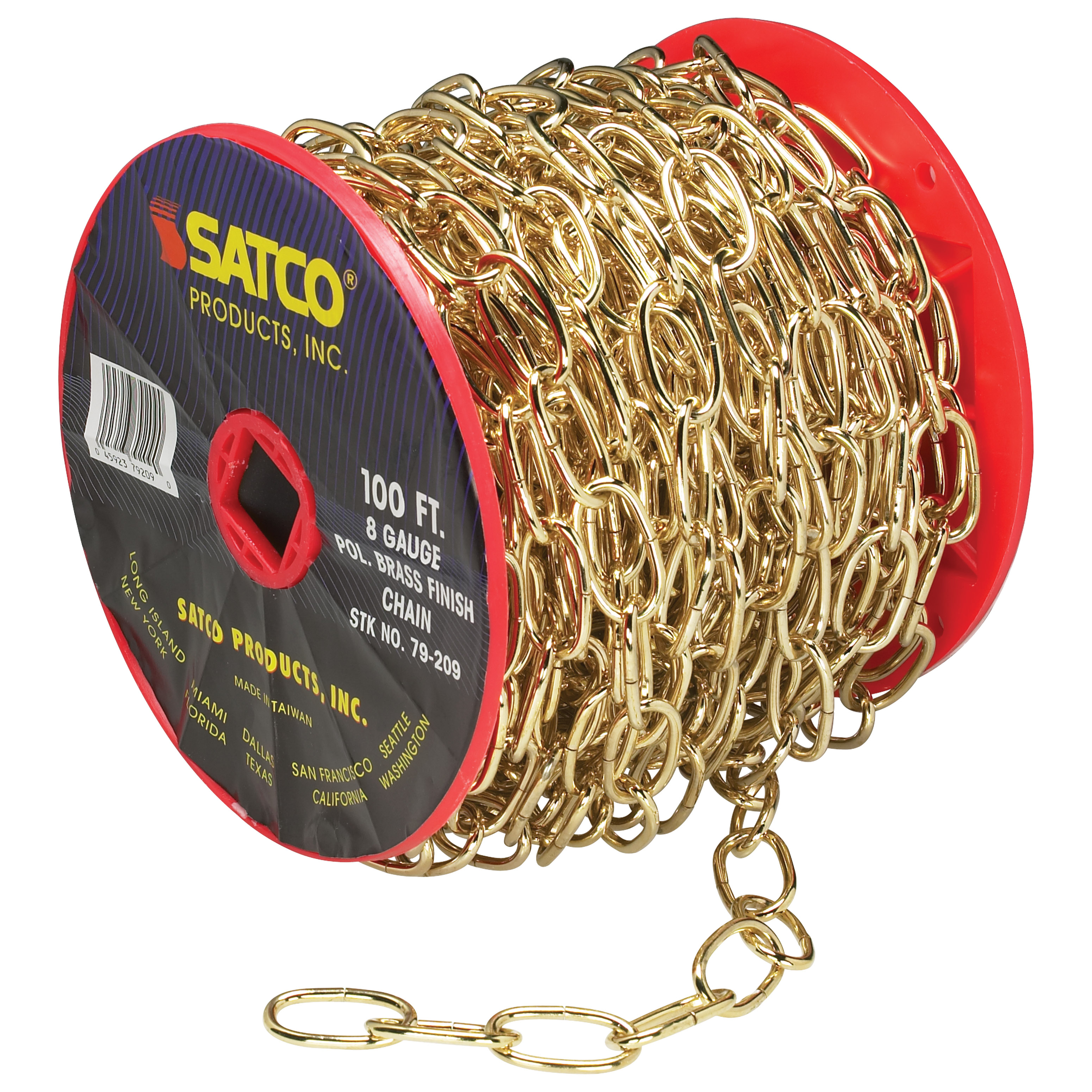 100' REEL CHAIN POL BR 8 GAUGE - 79-209