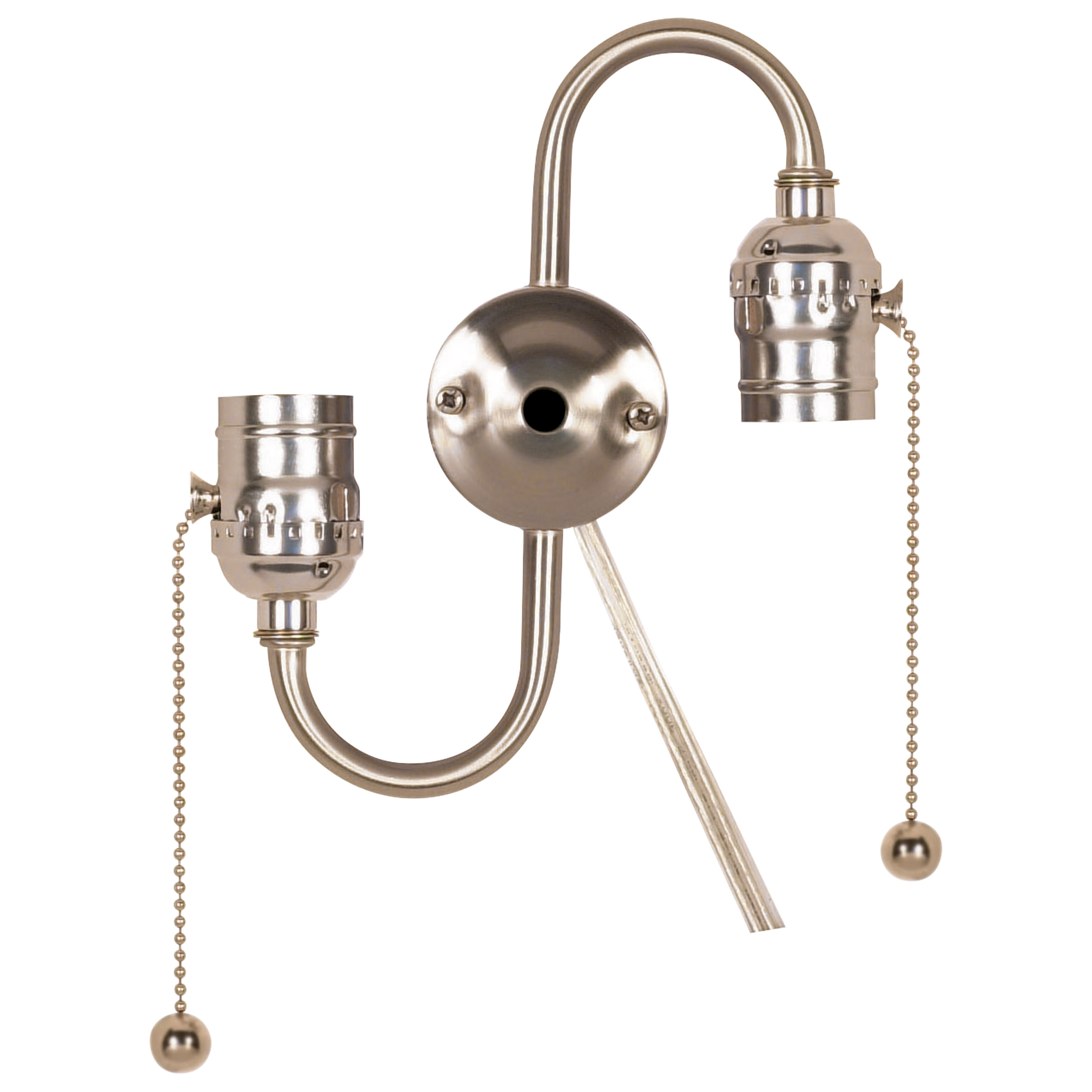 SATIN NKL S CLSTER W/PULL CHN - 80-1269