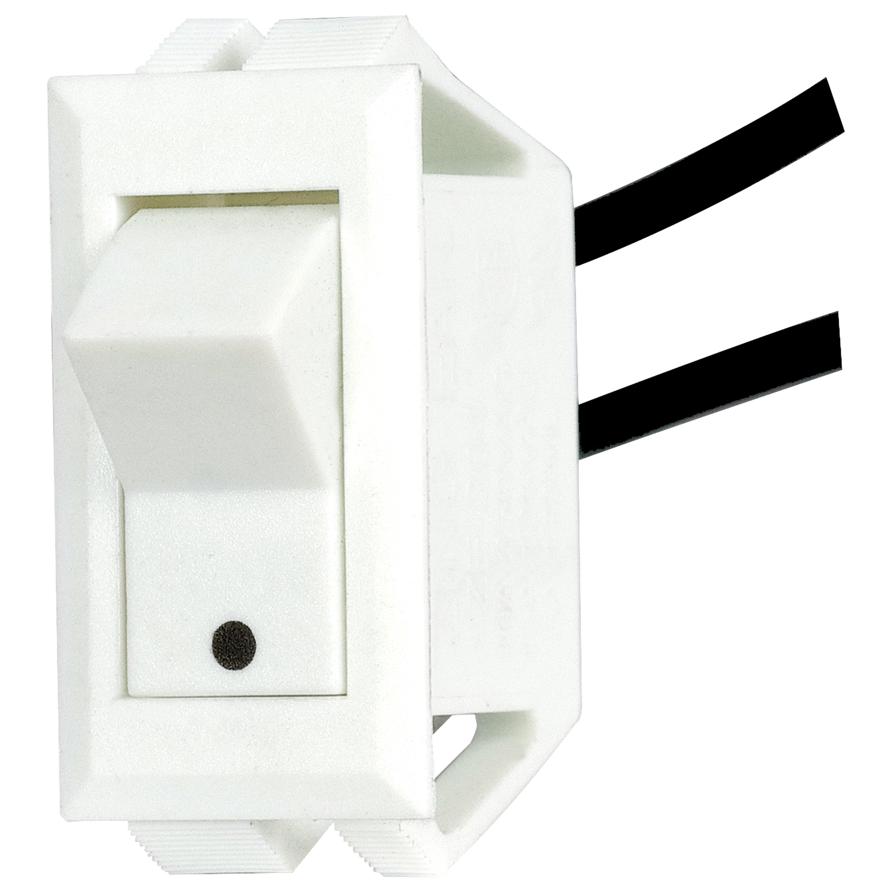 WHITE ROCKER SW W/BLK DOT & - 80-1617