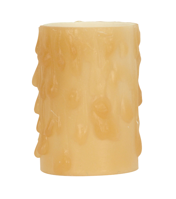 1 5/8" AMBER BEES WAX CANDLE - 80-1974
