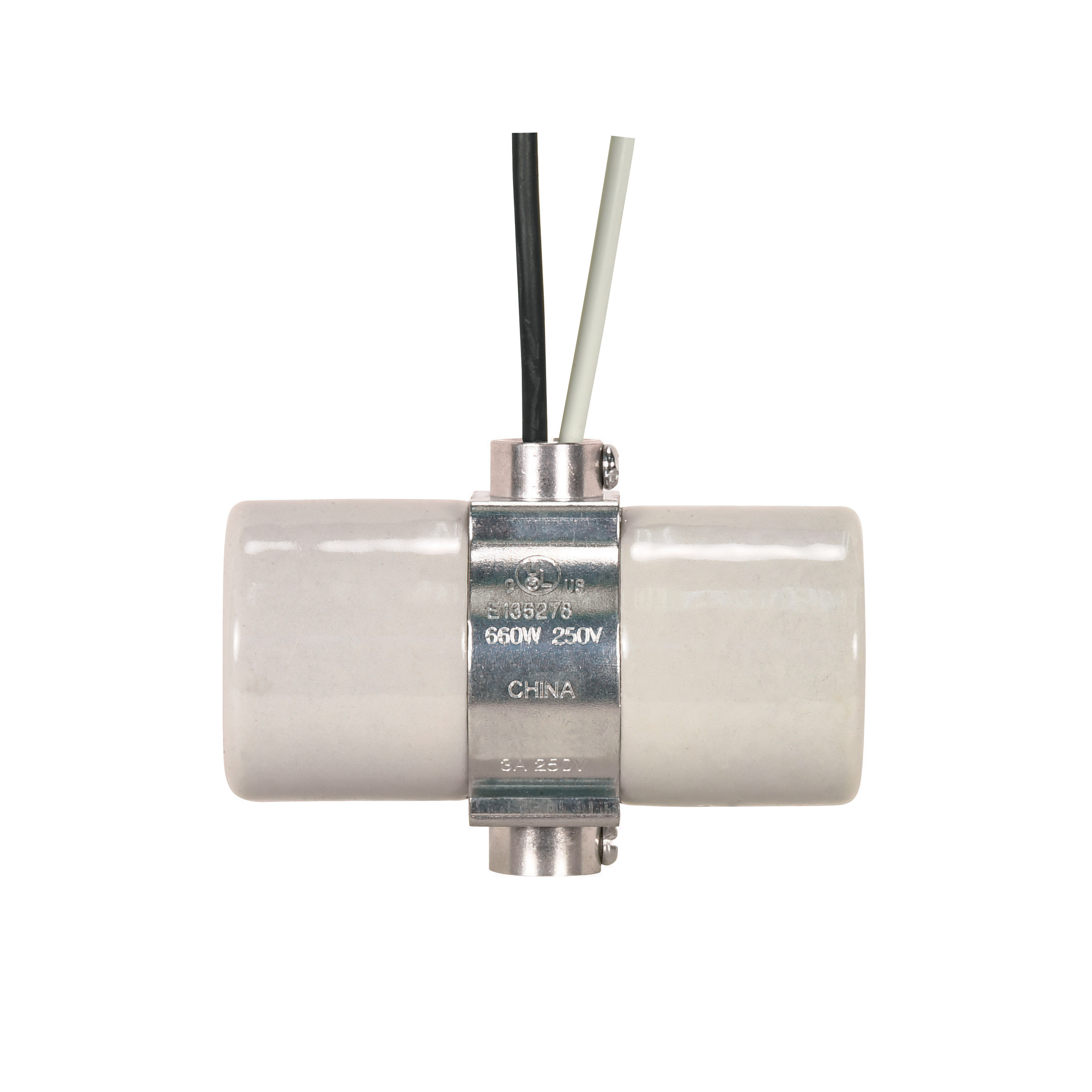 TWIN GLAZED PORCELAIN SOCKET - 80-2551