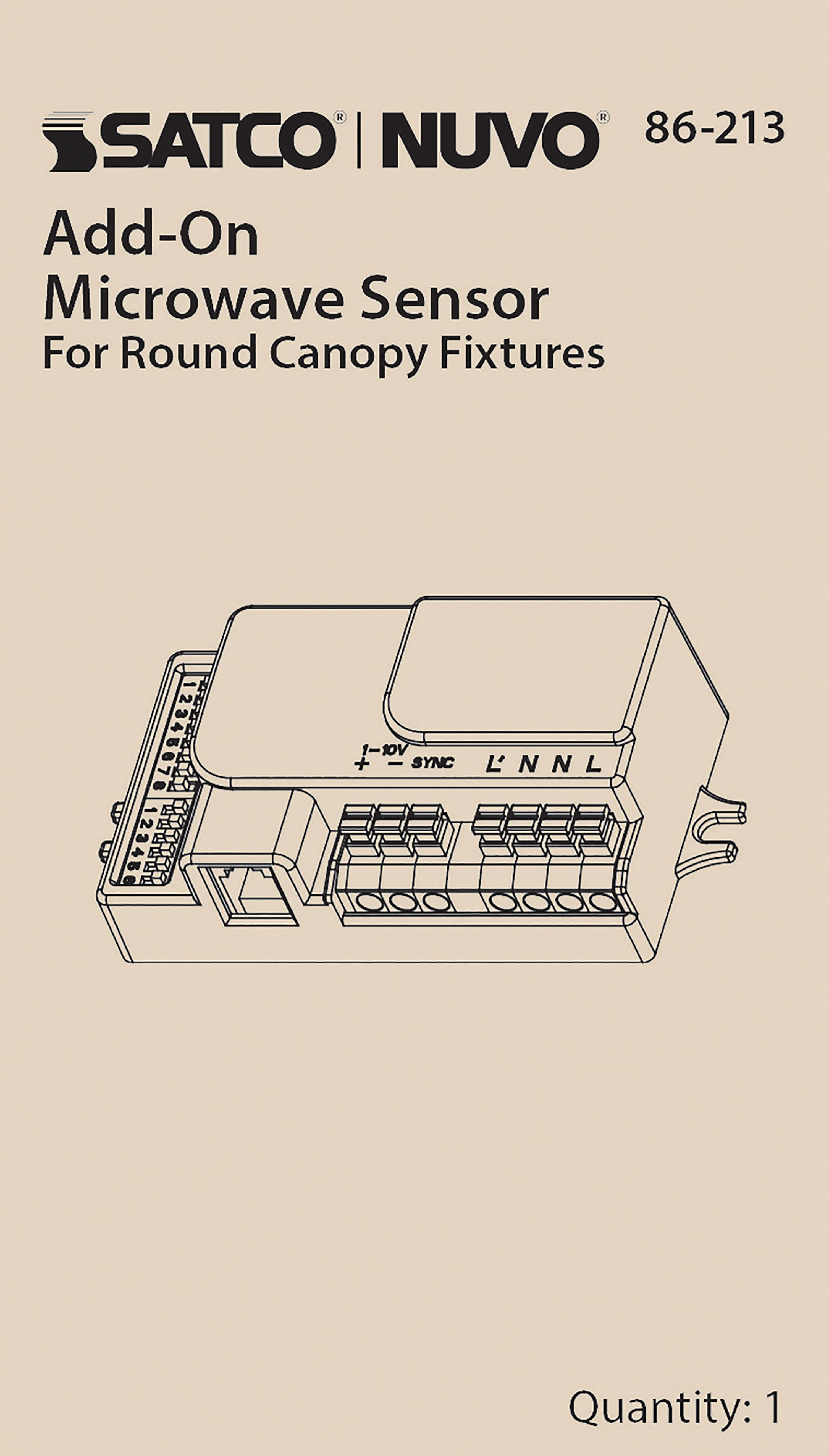 MICROWAVE SENSOR ROUND CANOPY - 86-213