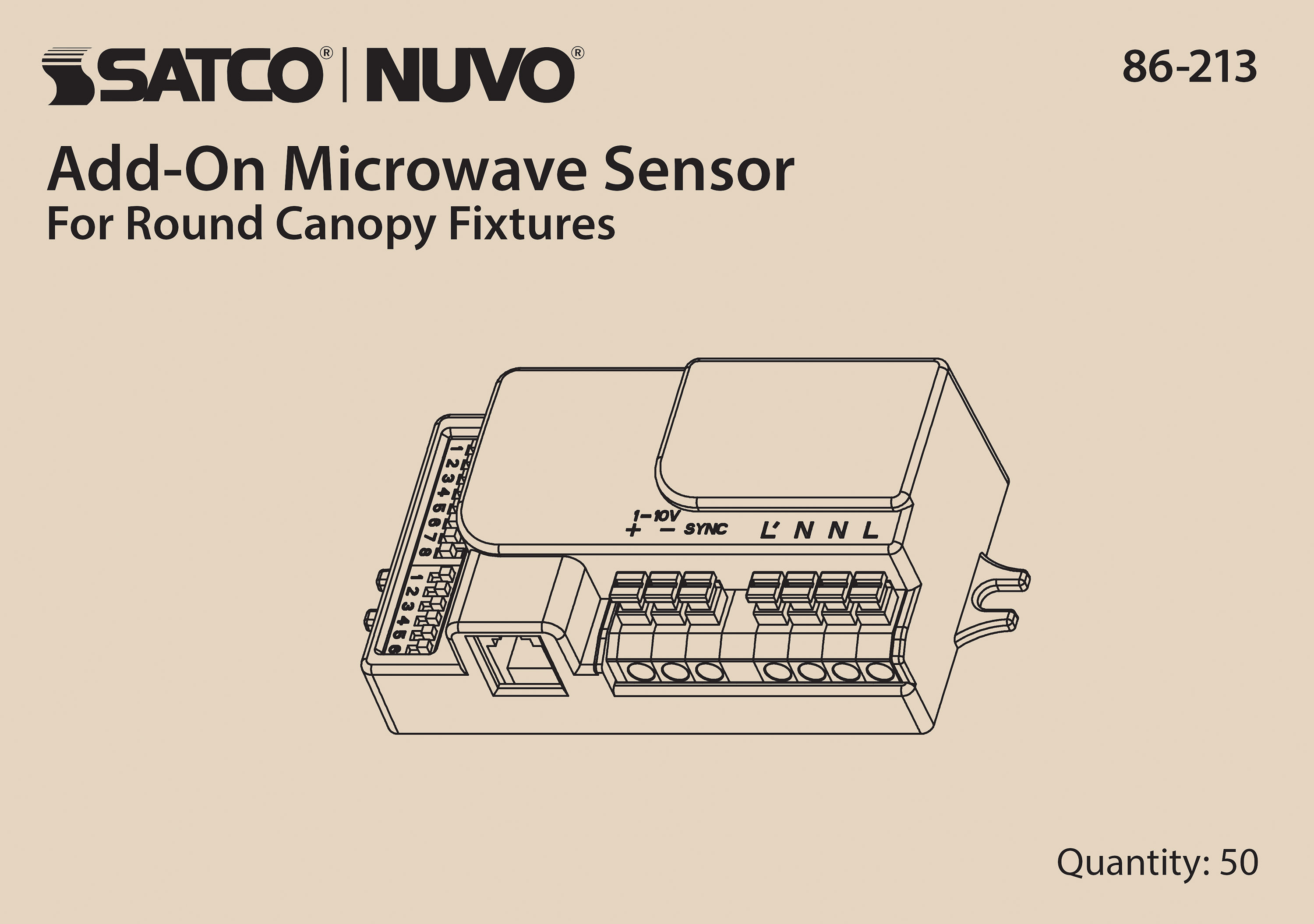 MICROWAVE SENSOR ROUND CANOPY - 86-213