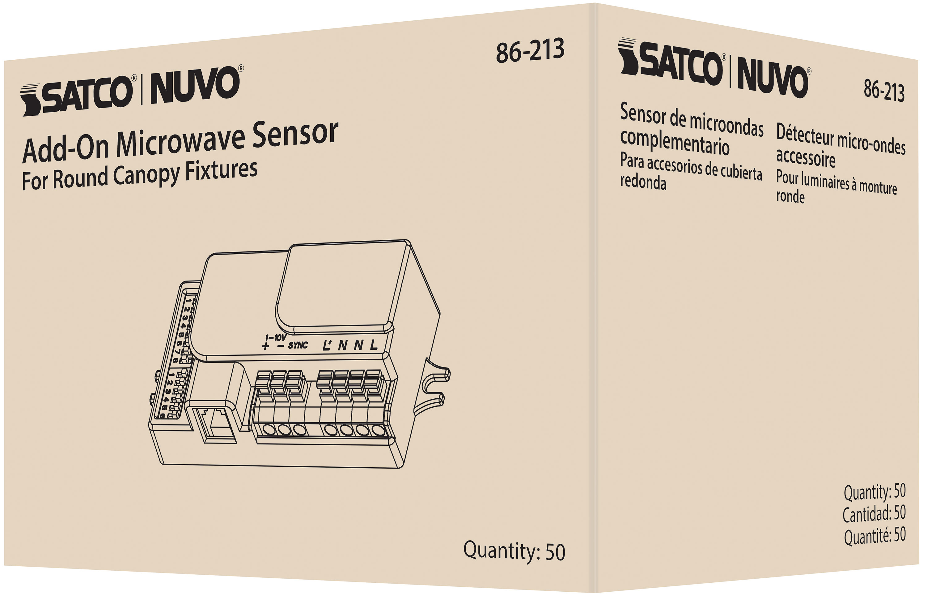MICROWAVE SENSOR ROUND CANOPY - 86-213