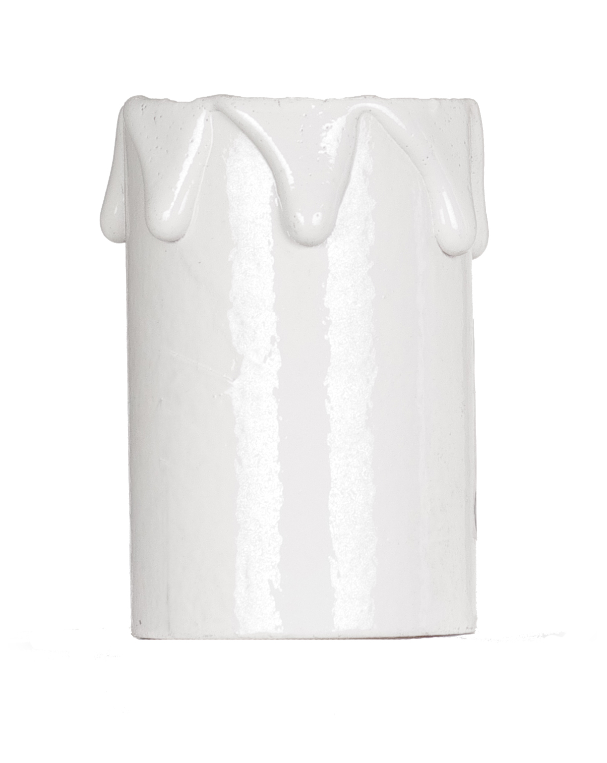 2" MED WHT DRIP CANDLE COVER - 90-1246