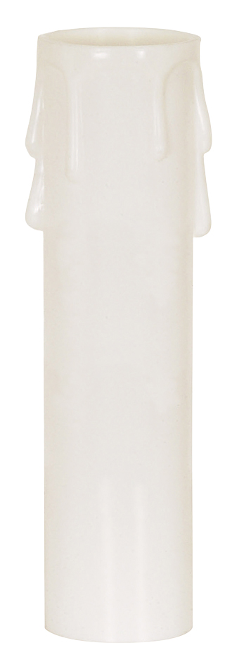 3" MED WHITE DRIP CANDLE COVER - 90-1248