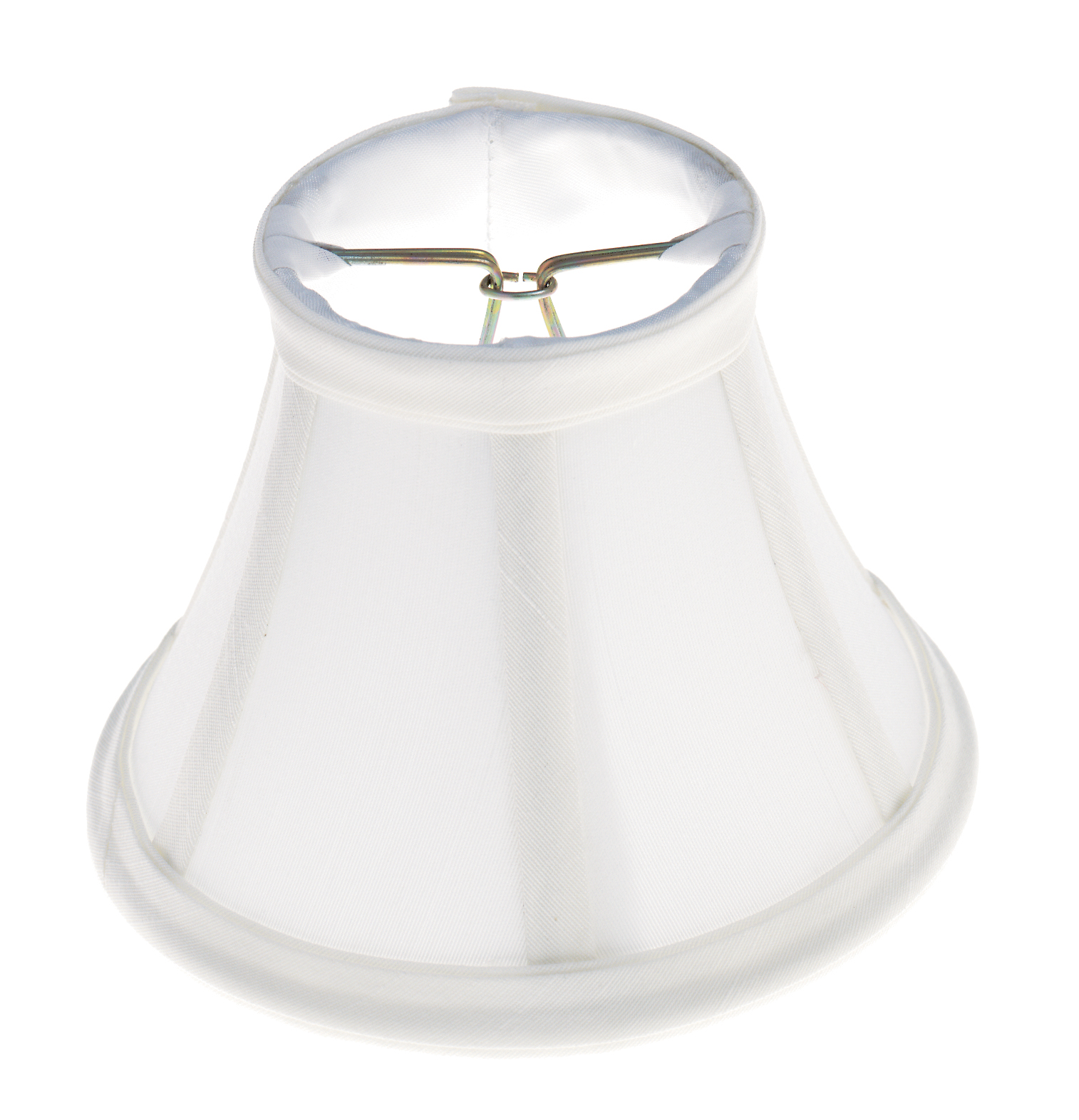 WHITE SILK BELL CLIP ON SHADE - 90-1277