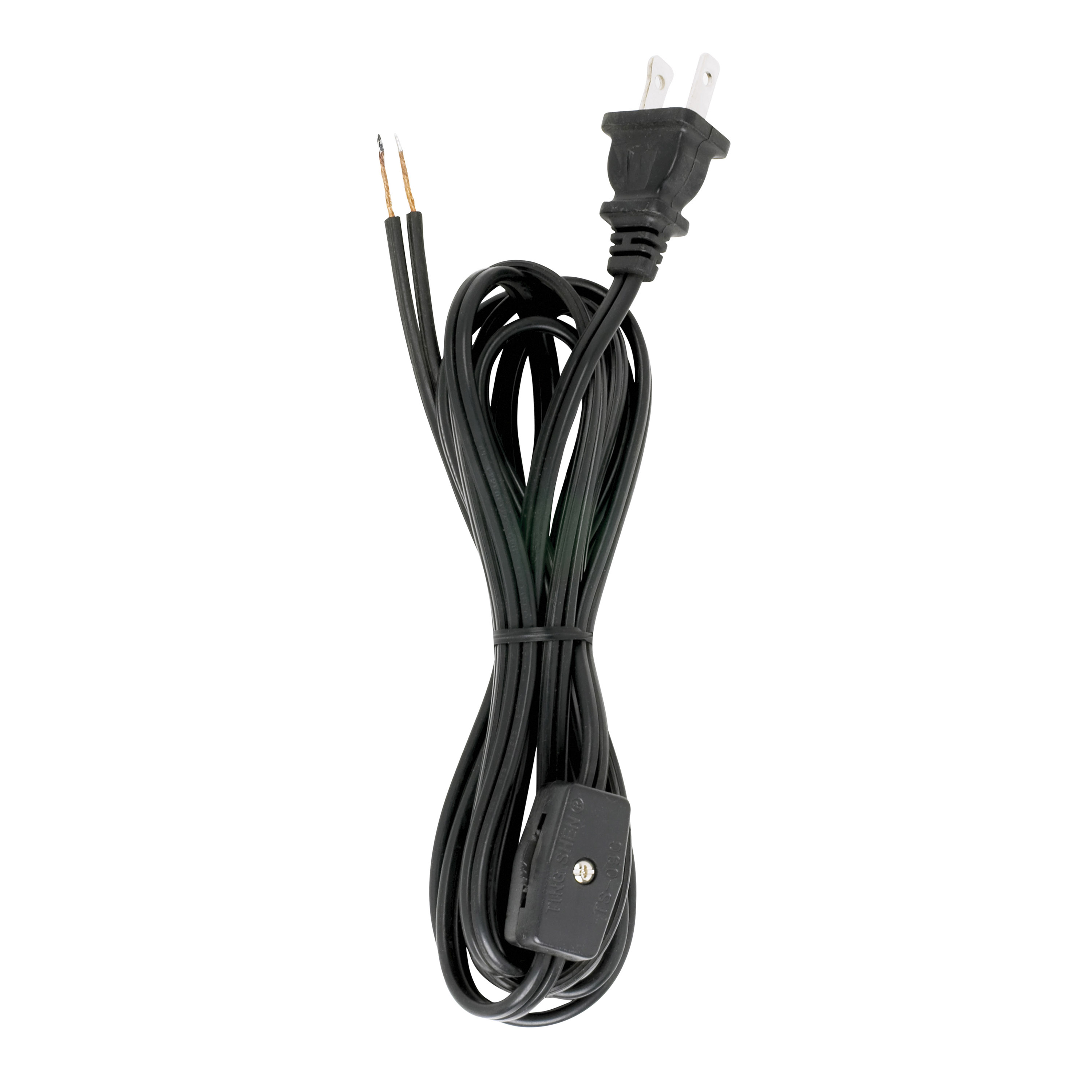 8 FT BLK CORD SET W/SWITCH SPT - 90-1425
