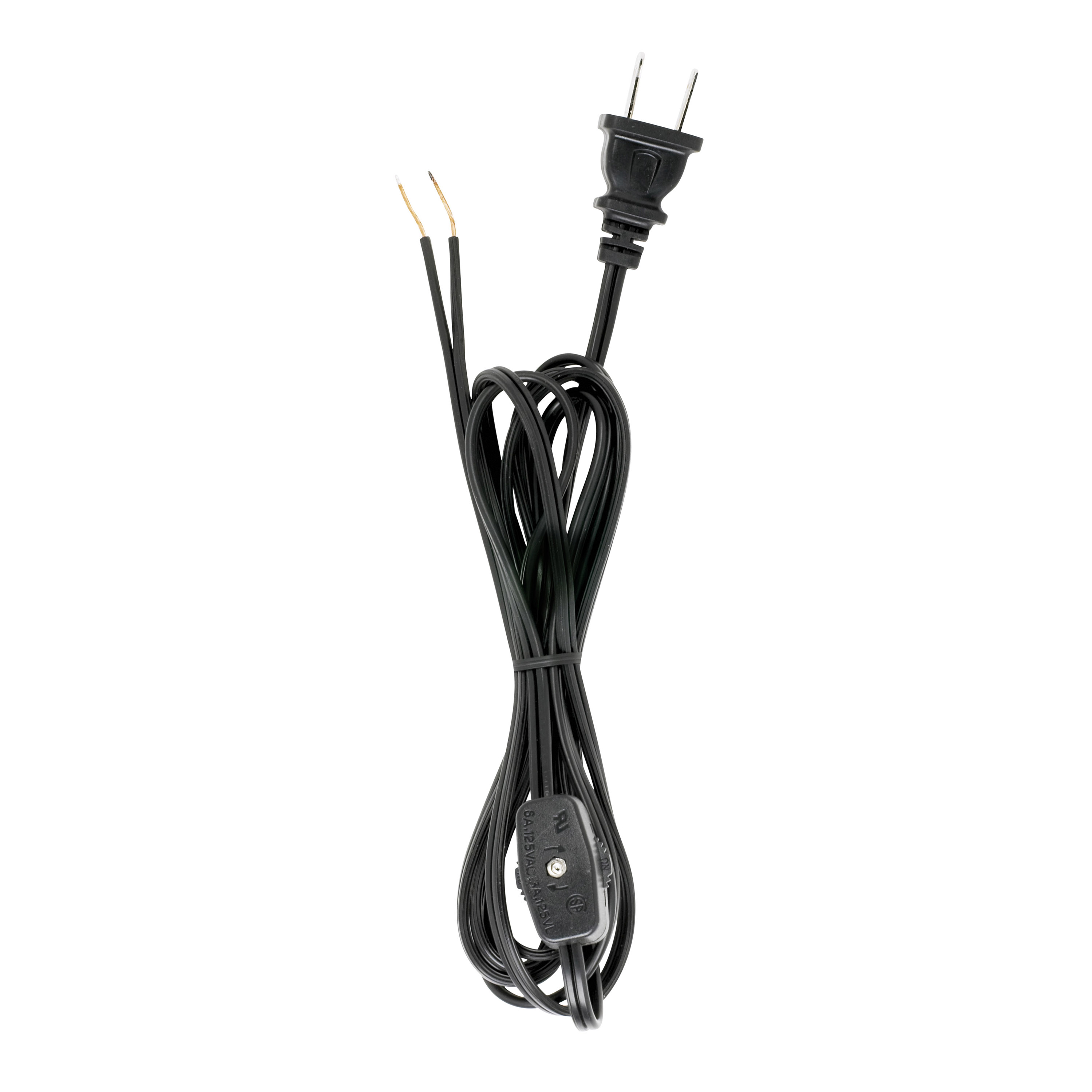 8' BLACK CORD SET W SWITCH SPT - 90-1583